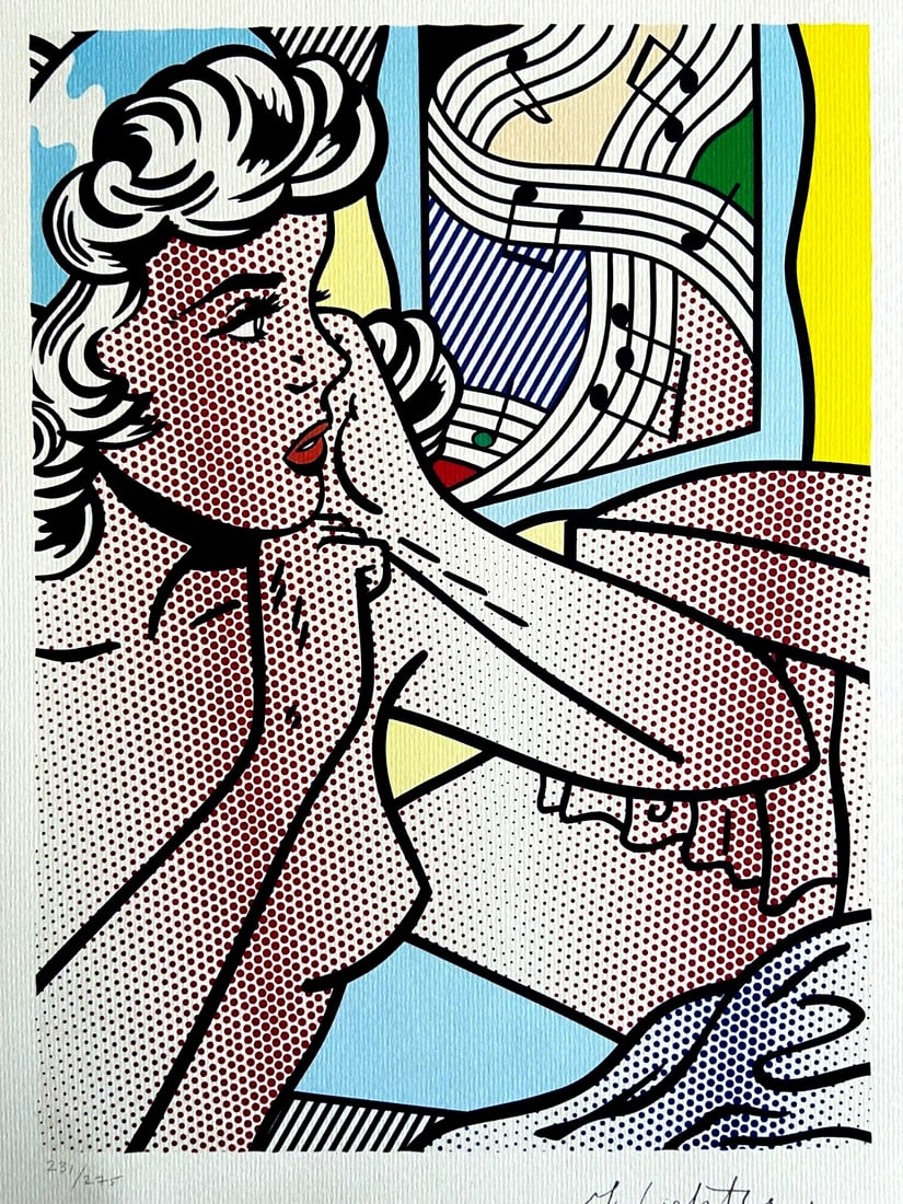 Limited Roy Lichtenstein Lithograph Numbered: Limited Roy Lichtenstein Lithograph Numbered A rare opportunity to own a piece of modern art history, this limited edition lithograph by Roy Lichtenstein is a stunning representation of his signature