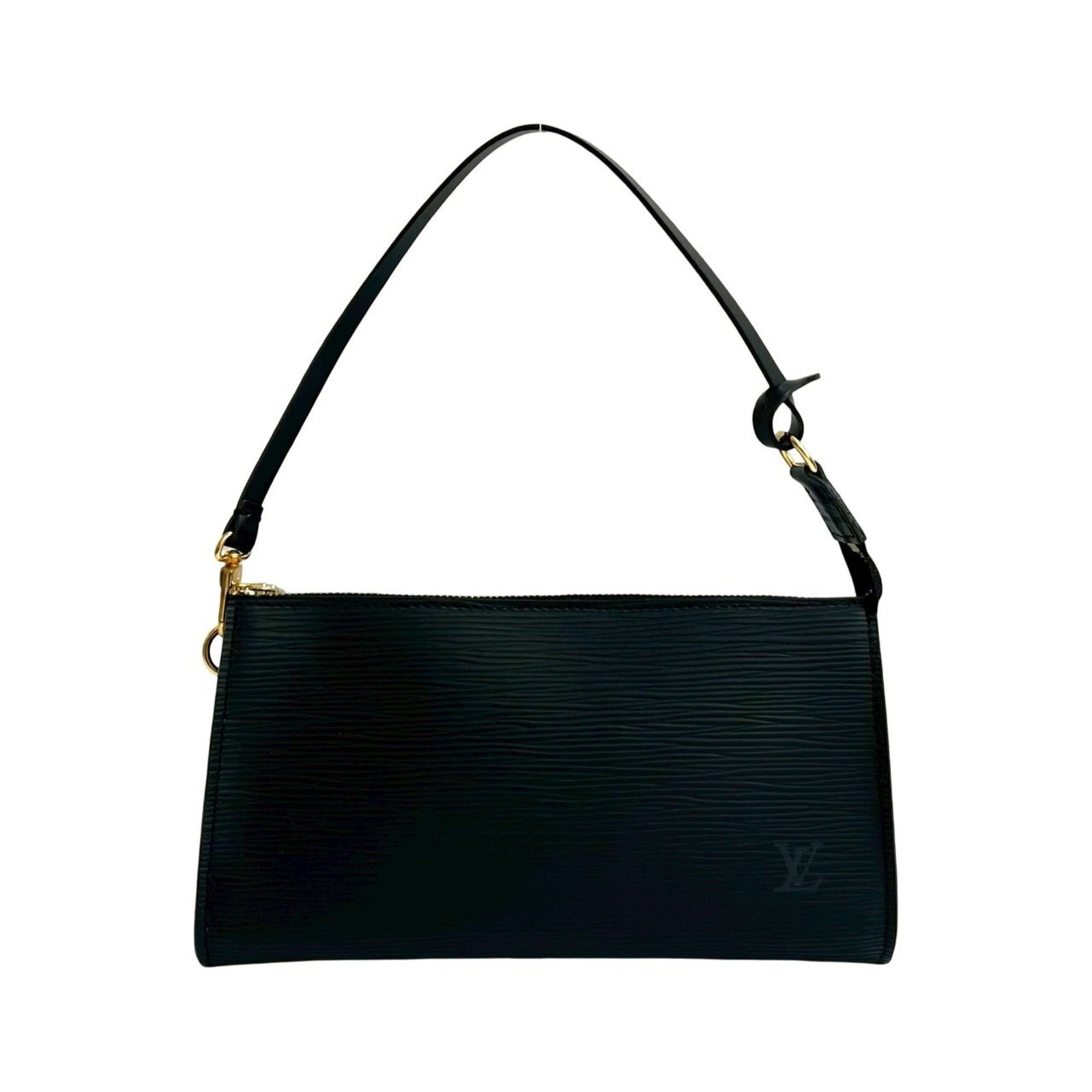 Pochette Epi Leather - Louis Vuitton Handbag: Pochette Epi Leather - Louis Vuitton Handbag A sleek and sophisticated black Pochette Epi Leather handbag from Louis Vuitton, boasting the iconic monogram pattern on rich Epi leather. With its compact