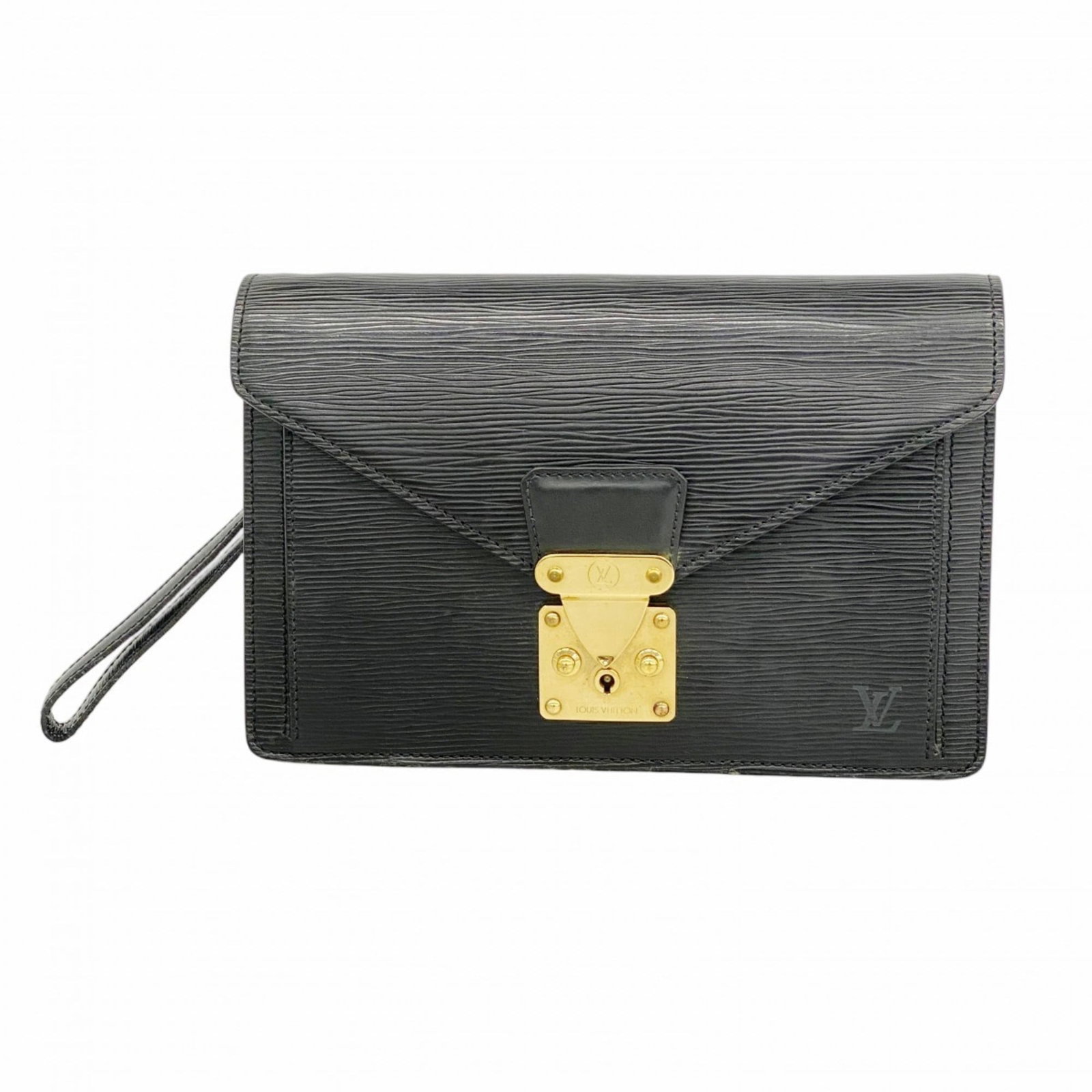 Bag Louis Vuitton Clutch: Bag Louis Vuitton Clutch A luxurious Louis Vuitton clutch in Noir, perfect for adding a touch of elegance to any evening outfit. With its classic design and iconic monogram pattern, this bag is sure t