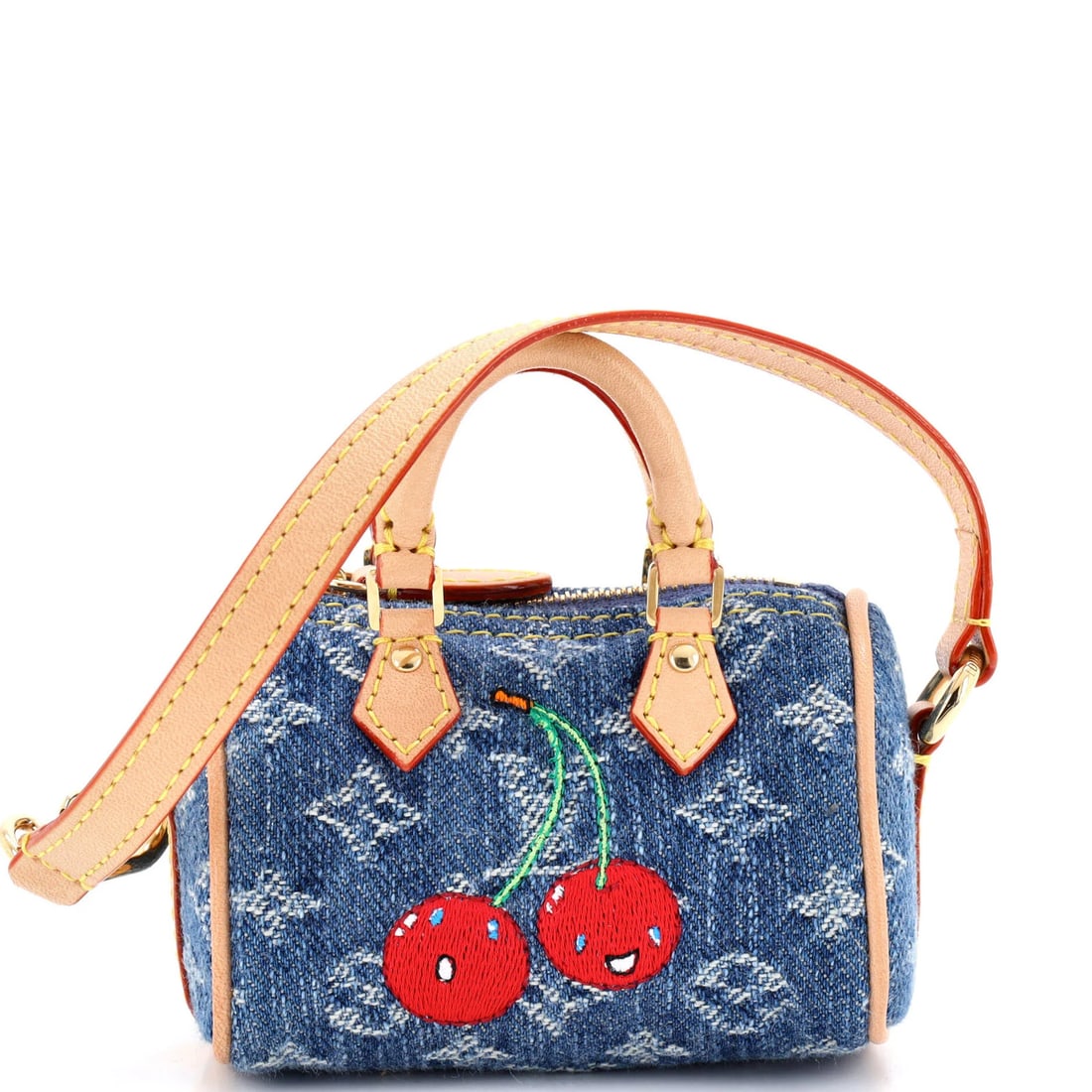 Louis Vuitton x Takashi Murakami Micro Speedy Bag Charm - Limited Edition Monogram: Louis Vuitton x Takashi Murakami Micro Speedy Bag Charm - Limited Edition Monogram A rare and coveted collaboration, the Louis Vuitton x Takashi Murakami Micro Speedy Bag Charm is a limited edition ma