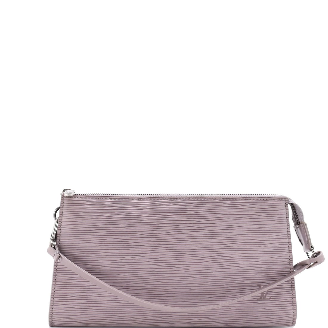 Leather Louis Vuitton Pochette Accessoires Epi: Leather Louis Vuitton Pochette Accessoires Epi A luxurious purple Pochette Accessoires Epi from Louis Vuitton, boasting rich leather exterior and interior details with subtle gun metal hardware accent