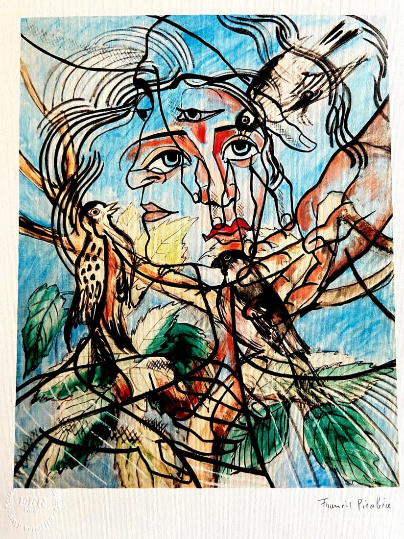 Stamped Francis Picabia Lithograph Numbered: Stamped Francis Picabia Lithograph Numbered A rare opportunity to own a piece of modern art history, this 1979 lithograph by Francis Picabia is one of only 175 copies printed with an embossed stamp fr