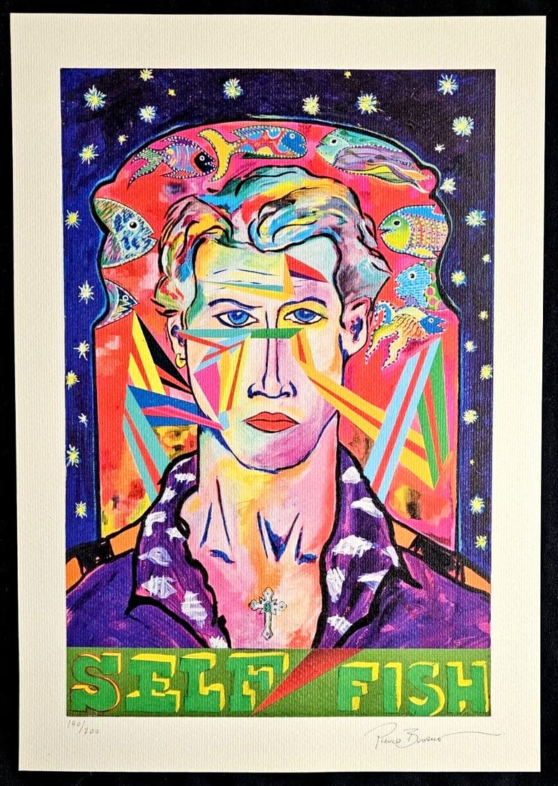 Pierce Brosnan Lithograph 200: Pierce Brosnan Lithograph 200 A rare opportunity to own a unique piece of art, this limited edition lithograph by Pierce Brosnan is a must-have for any fan of the James Bond actor. With only 200 hand-