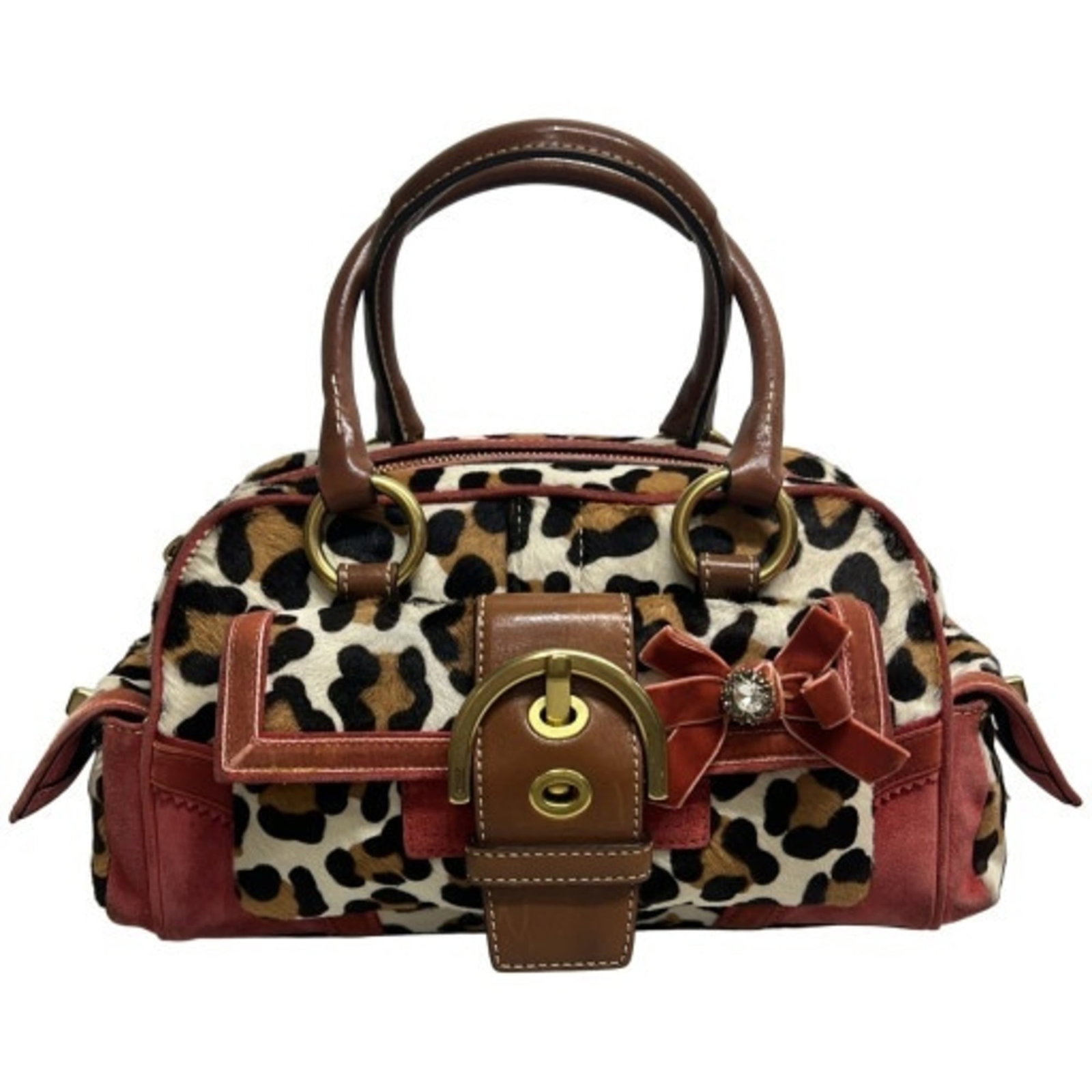 Coach Suede Handbag: Coach Suede Handbag A vibrant multi-color Coach suede handbag in excellent condition, with its signature soft-touch suede exterior and sturdy design, is up for grabs. With a spacious interior and clas