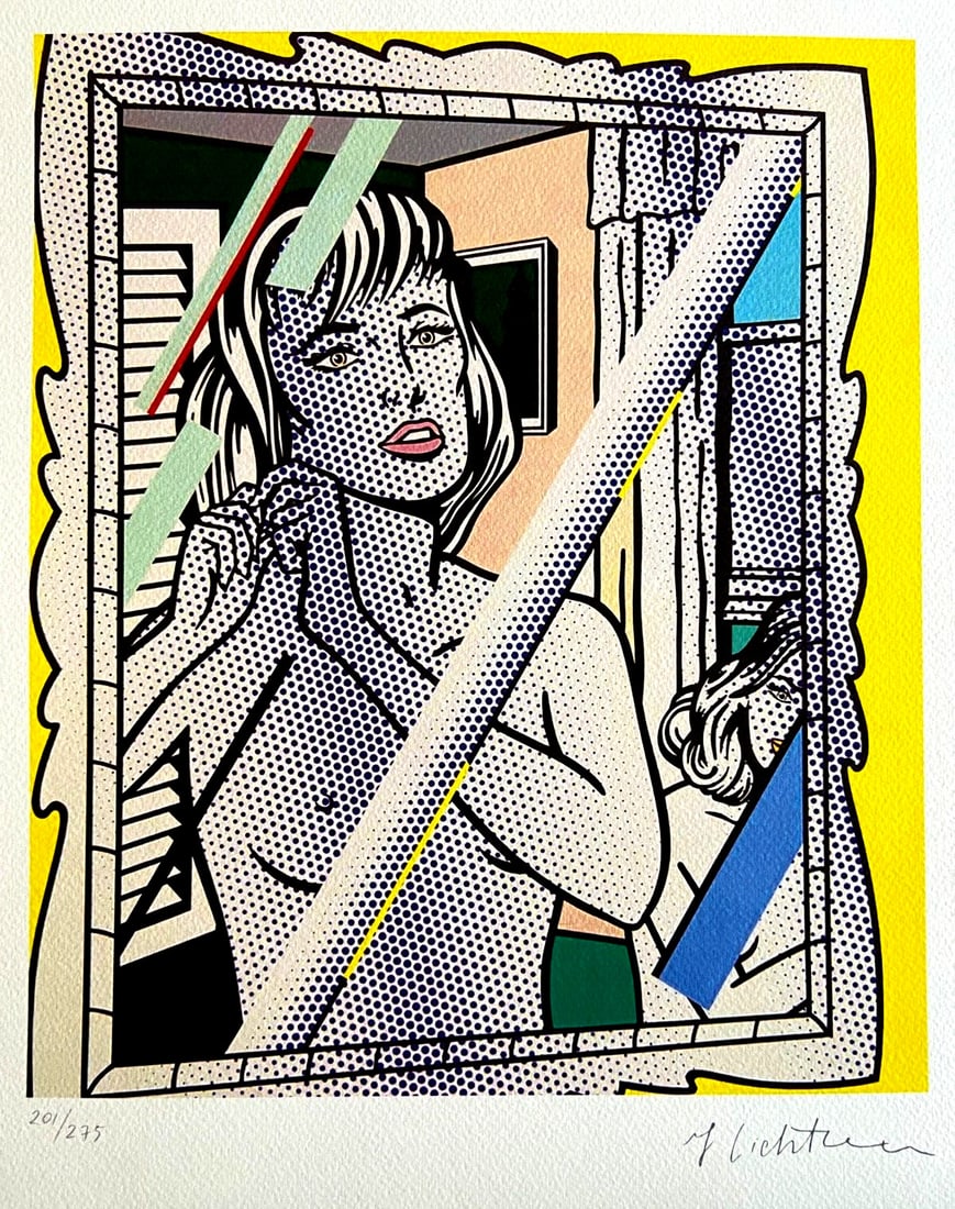 Limited Roy Lichtenstein Lithograph Numbered: Limited Roy Lichtenstein Lithograph Numbered Experience the iconic style of Roy Lichtenstein with this limited edition lithograph, signed and numbered by the artist in 1986. This beautiful print, meas