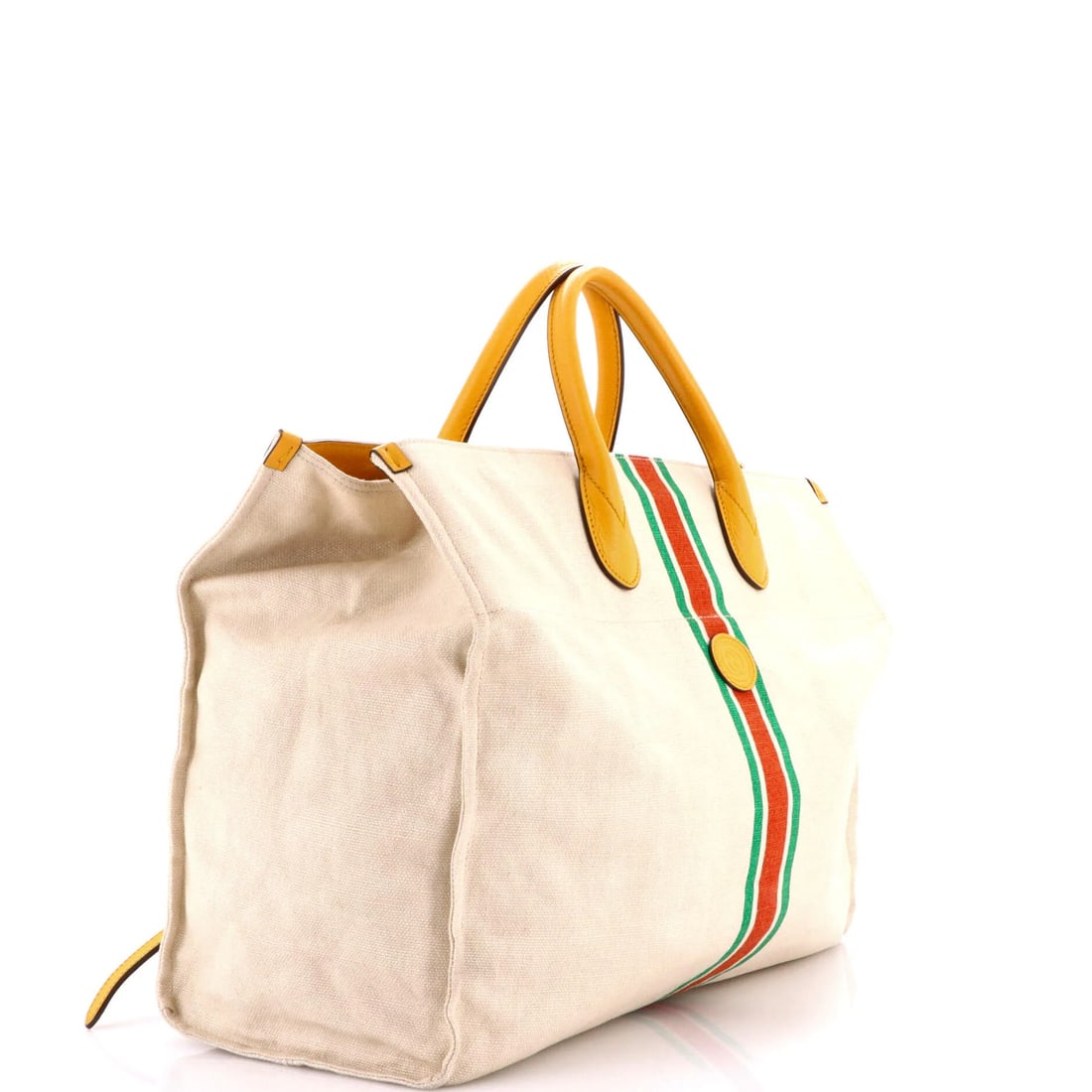 Gucci Interlocking G Web Canvas Large Tote - 2