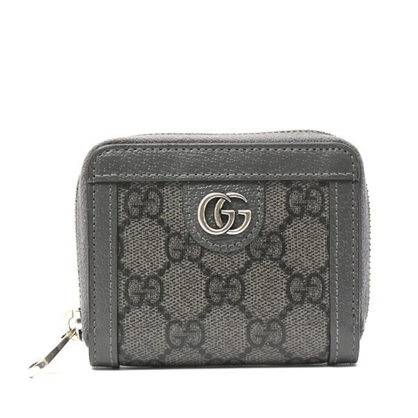Gucci Coin Purse/ Case Gg Supreme: Gucci Coin Purse/ Case Gg Supreme A sleek and sophisticated Gucci coin purse, crafted from the iconic Gg Supreme material, adds a touch of luxury to any outfit. With its compact size and subtle gray h