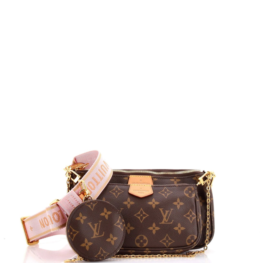Canvas Louis Vuitton Multi Pochette Accessoires Monogram: Canvas Louis Vuitton Multi Pochette Accessoires Monogram A classic Louis Vuitton Multi Pochette Accessoires Monogram canvas bag, expertly crafted with iconic monogram patterns and gold hardware. This