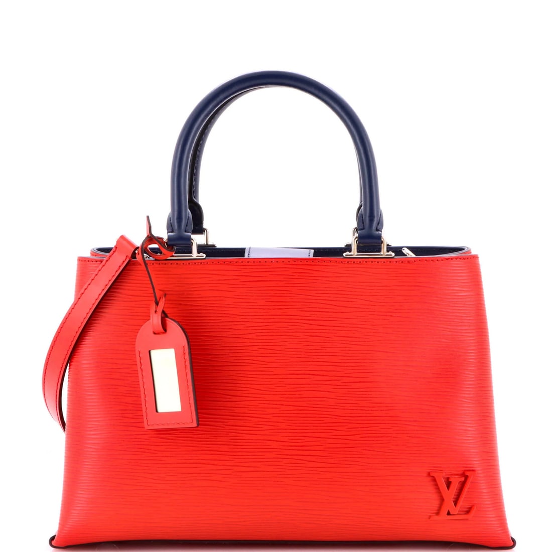 Louis Vuitton Kleber Handbag in Epi Leather: Louis Vuitton Kleber Handbag in Epi Leather A stunning Louis Vuitton Kleber handbag in vibrant red Epi leather, boasting classic totes style with a timeless touch of sophistication. With its spacious