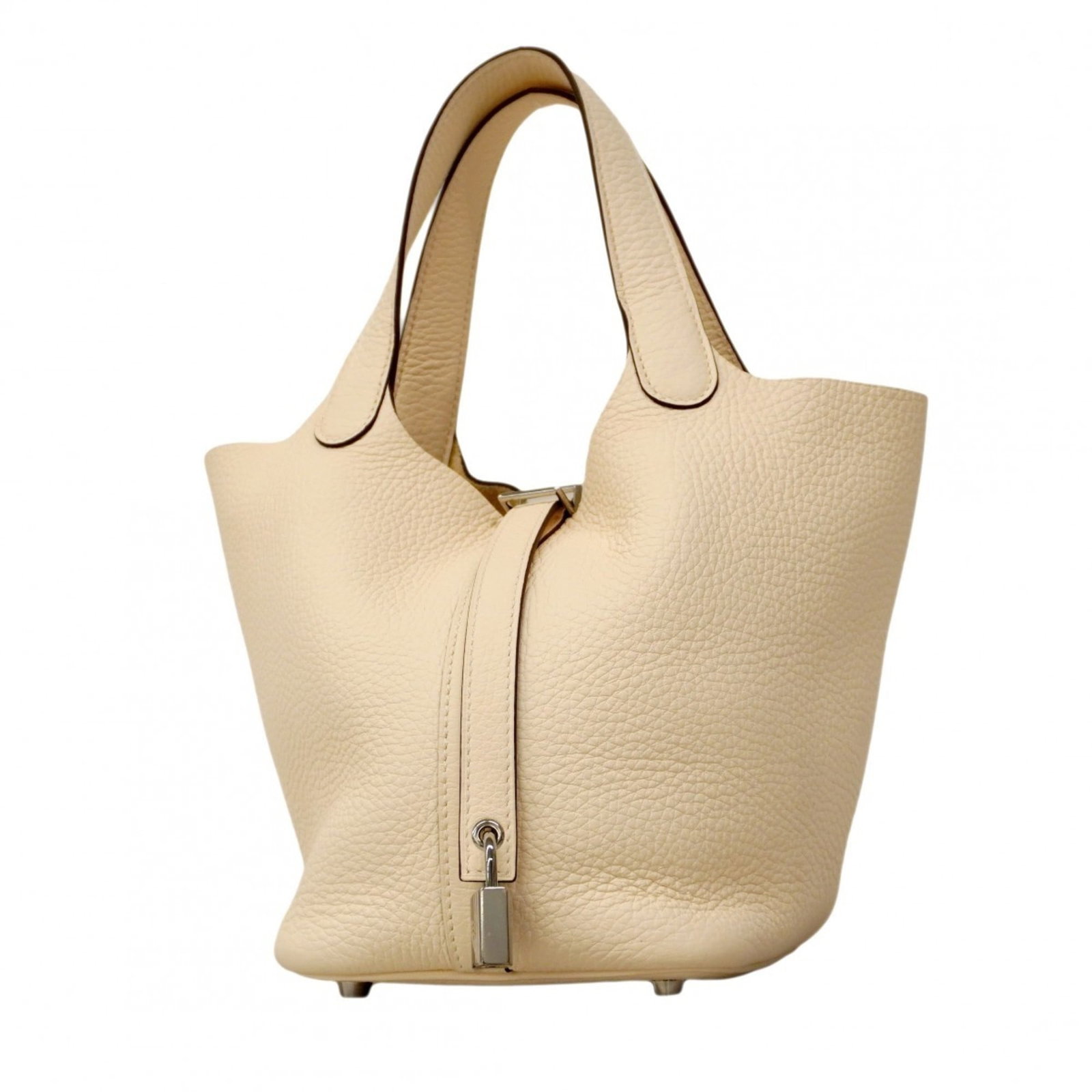 Hermes Taurillon Clemence Leather Handbag: Hermes Taurillon Clemence Leather Handbag The Hermes Taurillon Clemence Leather Handbag is a timeless and sophisticated accessory, boasting the iconic Taurillon Clemence leather that exudes luxury and