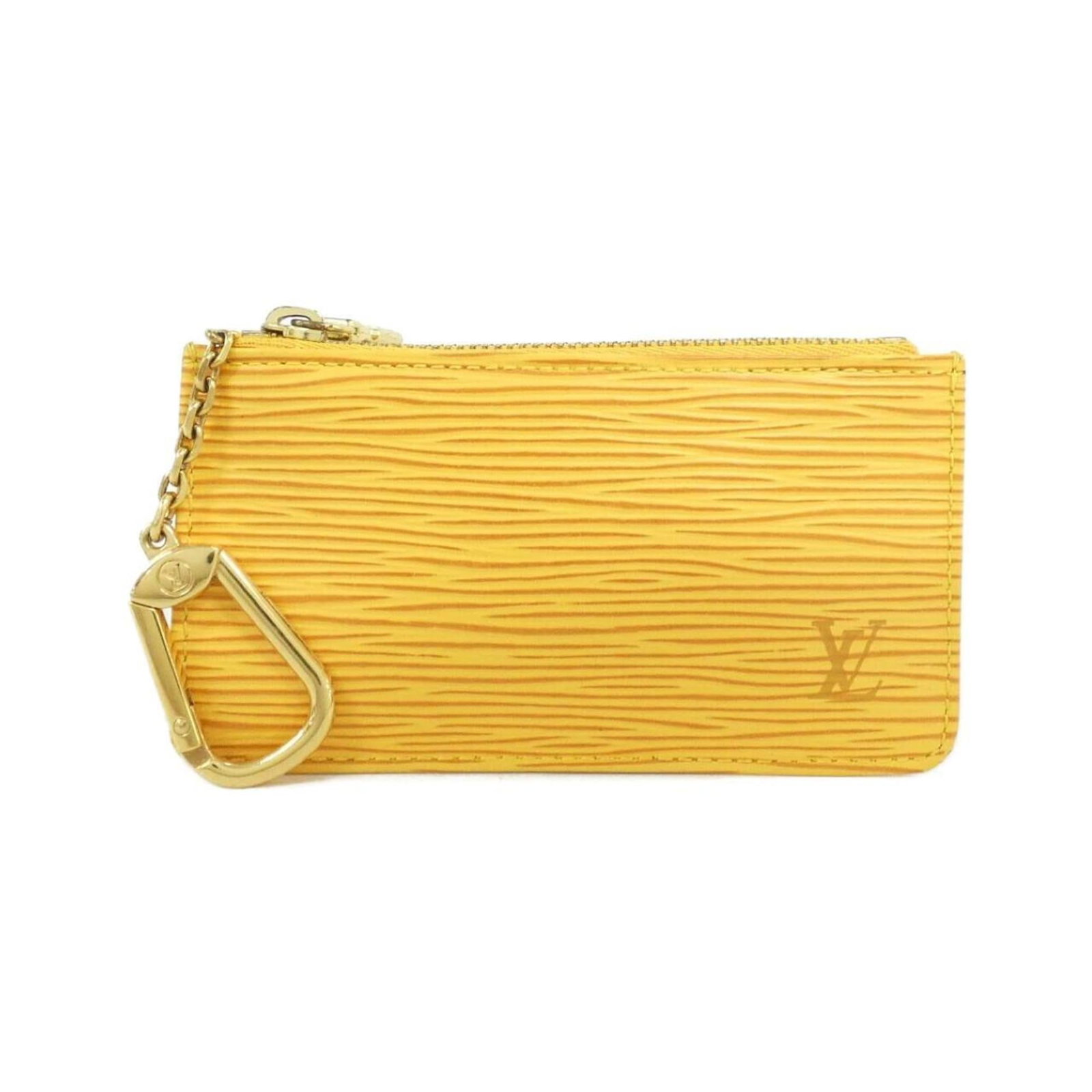 Louis Vuitton Coin Purse/ Case Leather: Louis Vuitton Coin Purse/ Case Leather A rare find for the fashion connoisseur, this Louis Vuitton coin purse boasts classic yellow calf leather and timeless design, perfect for adding a touch of luxu