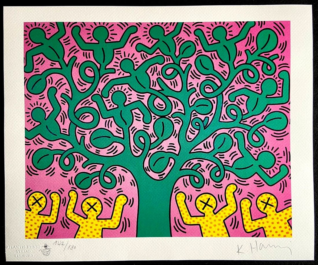 Numbered - Keith Haring Lithograph From A Painting (1 of 10)