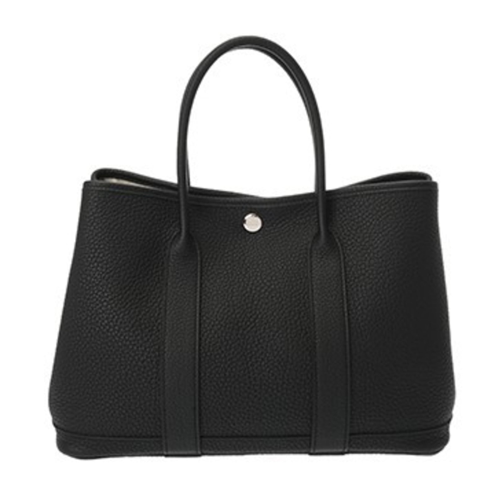 Hermes Negonda Leather Handbag: Hermes Negonda Leather Handbag A sleek and sophisticated Herm?s Negonda Leather handbag in stunning black, adorned with elegant silver hardware, is up for grabs. With its classic design and premium ne