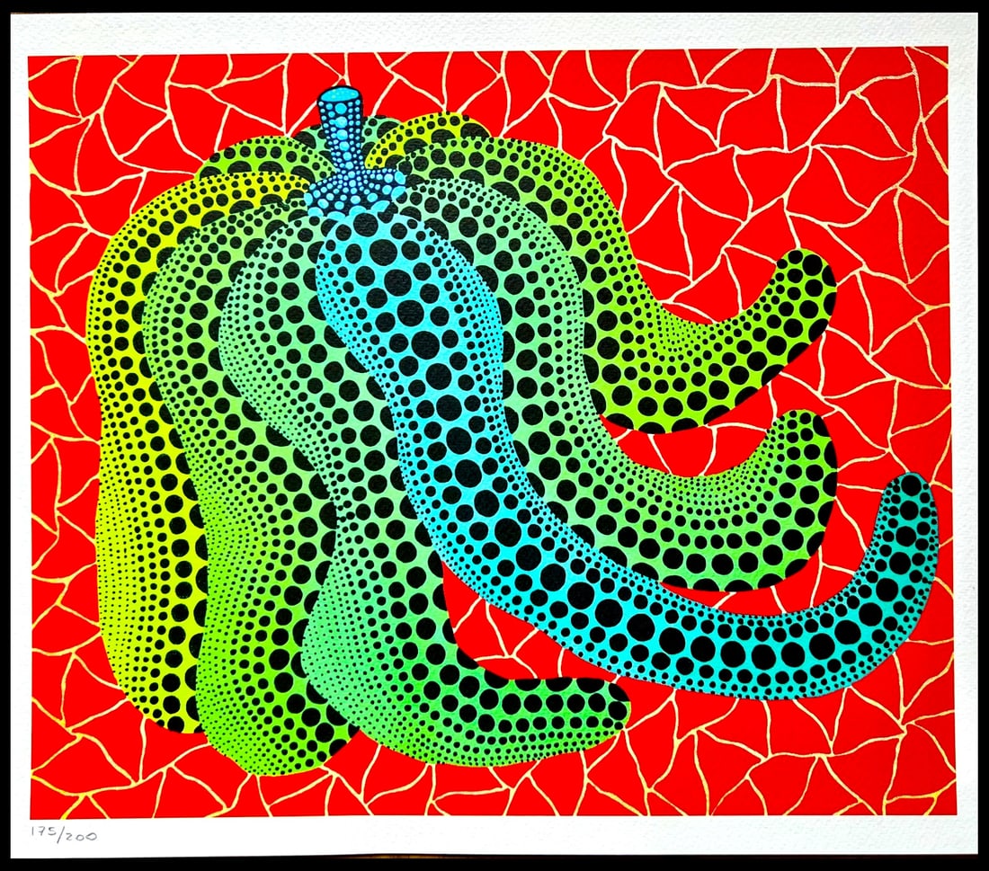 200) Yayoi Kusama Lithograph Mori Art Museum Numbered Limited To: 200) Yayoi Kusama Lithograph Mori Art Museum Numbered Limited To Experience the vibrant world of Yayoi Kusama with this stunning lithograph, printed in 2011 by the Mori Art Museum as part of a limited