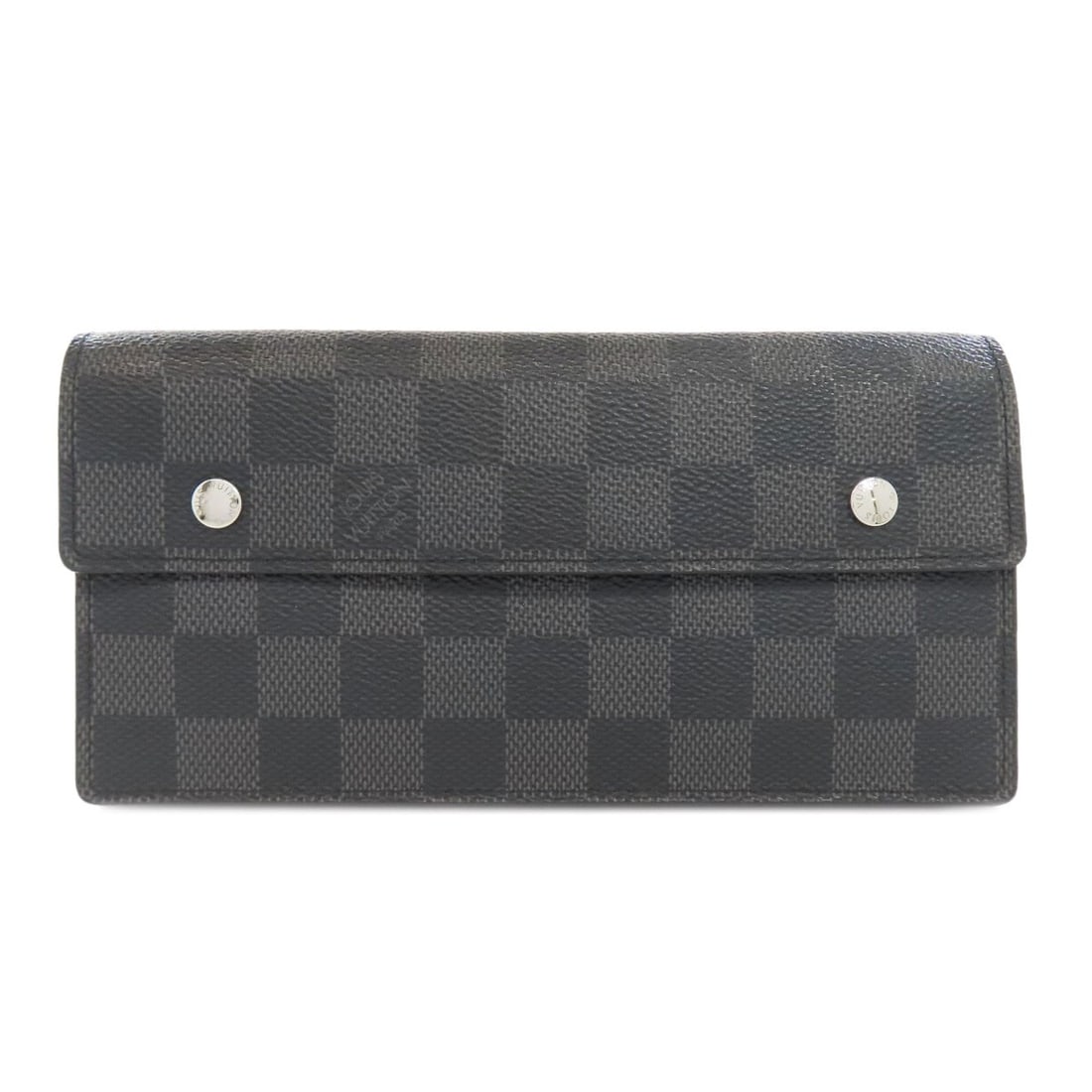 Louis Vuitton N60023 Damier Canvas Acordion Wallet with Coin Pocket: Louis Vuitton N60023 Damier Canvas Acordion Wallet with Coin Pocket Elevate your everyday style with the iconic Louis Vuitton Damier Canvas accordion wallet, crafted from high-quality graphite grey