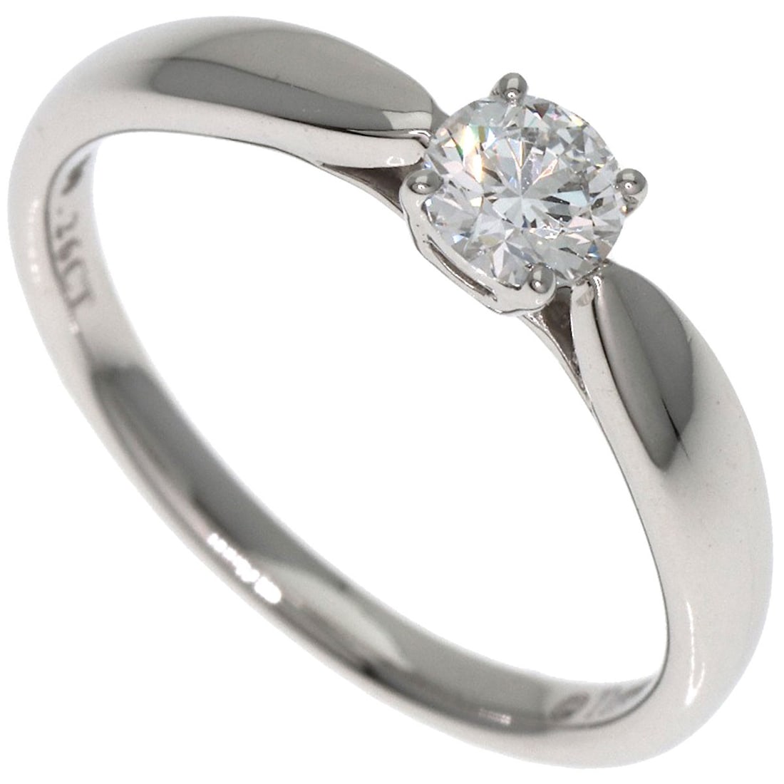 Tiffany & Co. Harmony 1P Diamond Platinum Ring: Tiffany & Co. Harmony 1P Diamond Platinum Ring A stunning Tiffany & Co. Harmony 1P diamond platinum ring, boasting a sleek and sophisticated design that showcases a beautiful D color diamond weighing