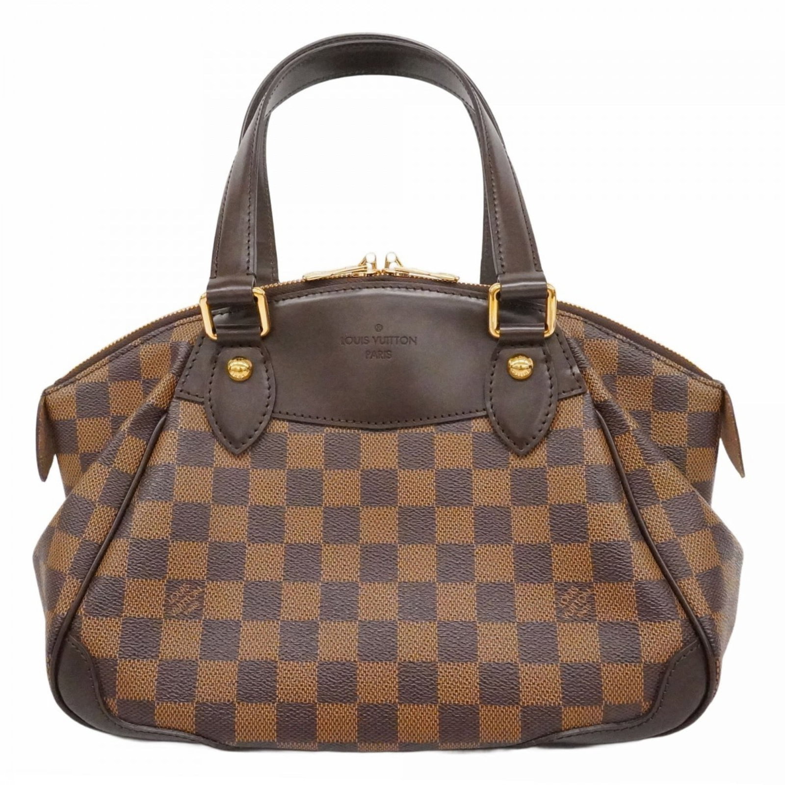 Handbag Louis Vuitton: Handbag Louis Vuitton A pre-owned Louis Vuitton handbag in Ebene, offering a stylish and timeless touch to any outfit. With its classic design and signature monogram pattern, this bag has been gently