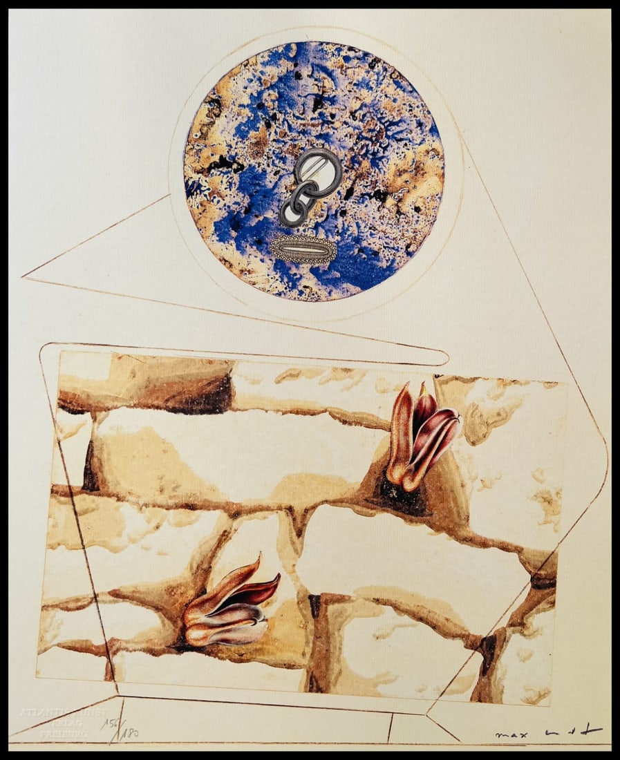 Numbered Max Ernst Lithograph Ink: Numbered Max Ernst Lithograph Ink Max Ernst's iconic "Figure" lithograph, printed in 1978 by Atlantis Verlag, is a rare and highly sought-after piece of art. This numbered edition, signed by the artis