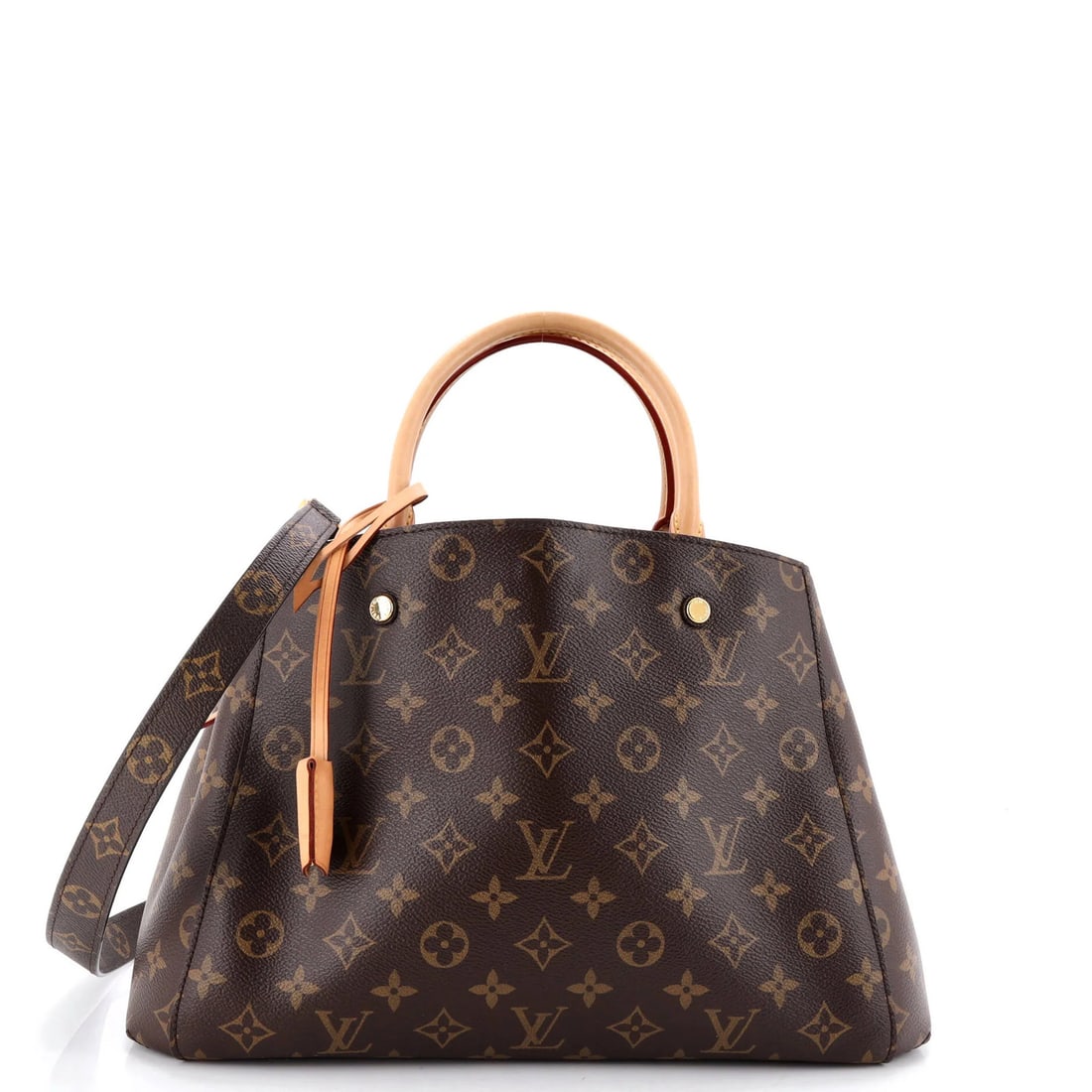 Louis Vuitton Montaigne MM Handbag in Monogram Canvas: Louis Vuitton Montaigne MM Handbag in Monogram Canvas The iconic Louis Vuitton Montaigne MM Handbag is a timeless classic, boasting the signature monogram canvas exterior and sleek, structured design.