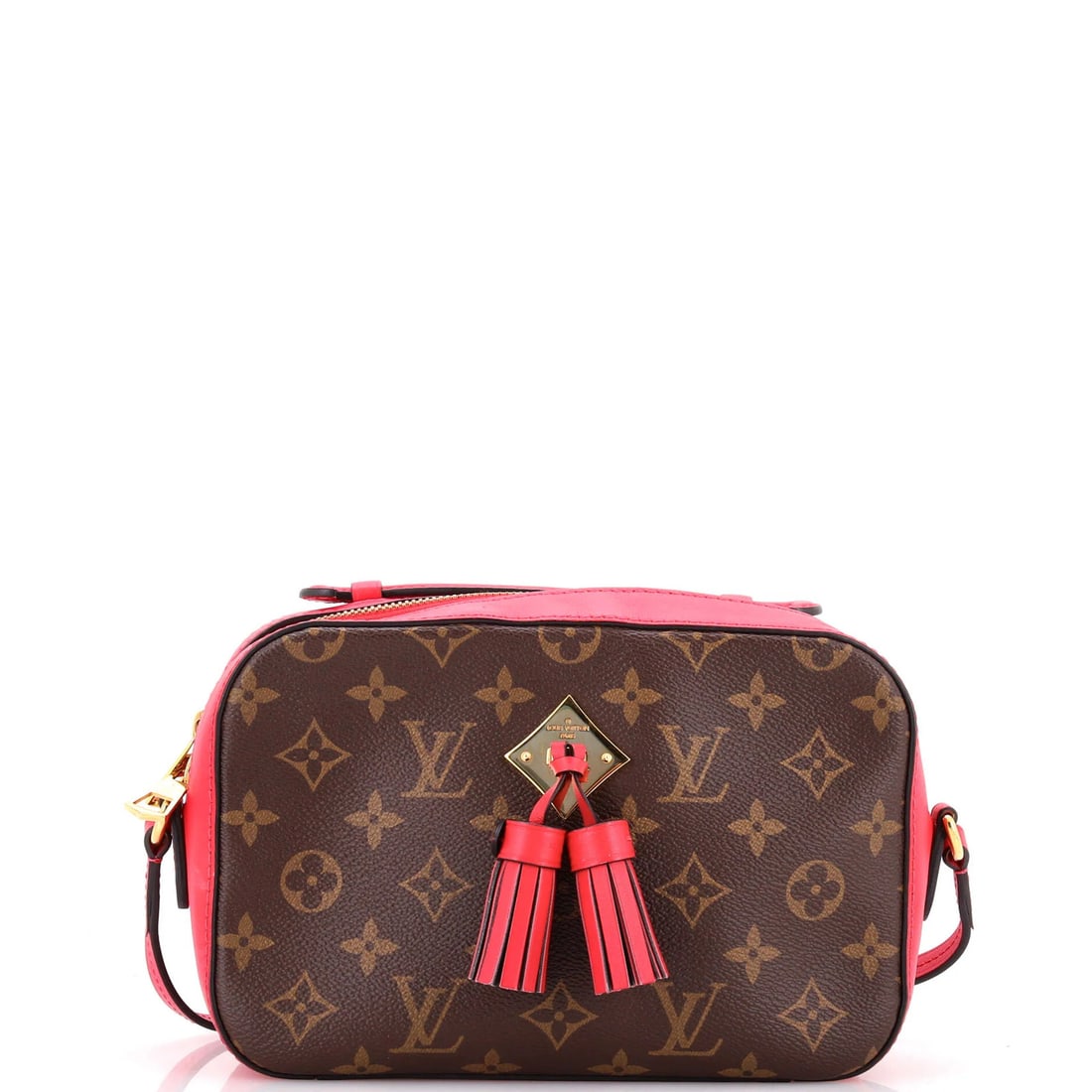 Louis Vuitton Saintonge Handbag - Monogram Canvas and Leather: Louis Vuitton Saintonge Handbag - Monogram Canvas and Leather A stunning Louis Vuitton Saintonge handbag in pink monogram canvas and leather, perfect for adding a touch of luxury to your daily