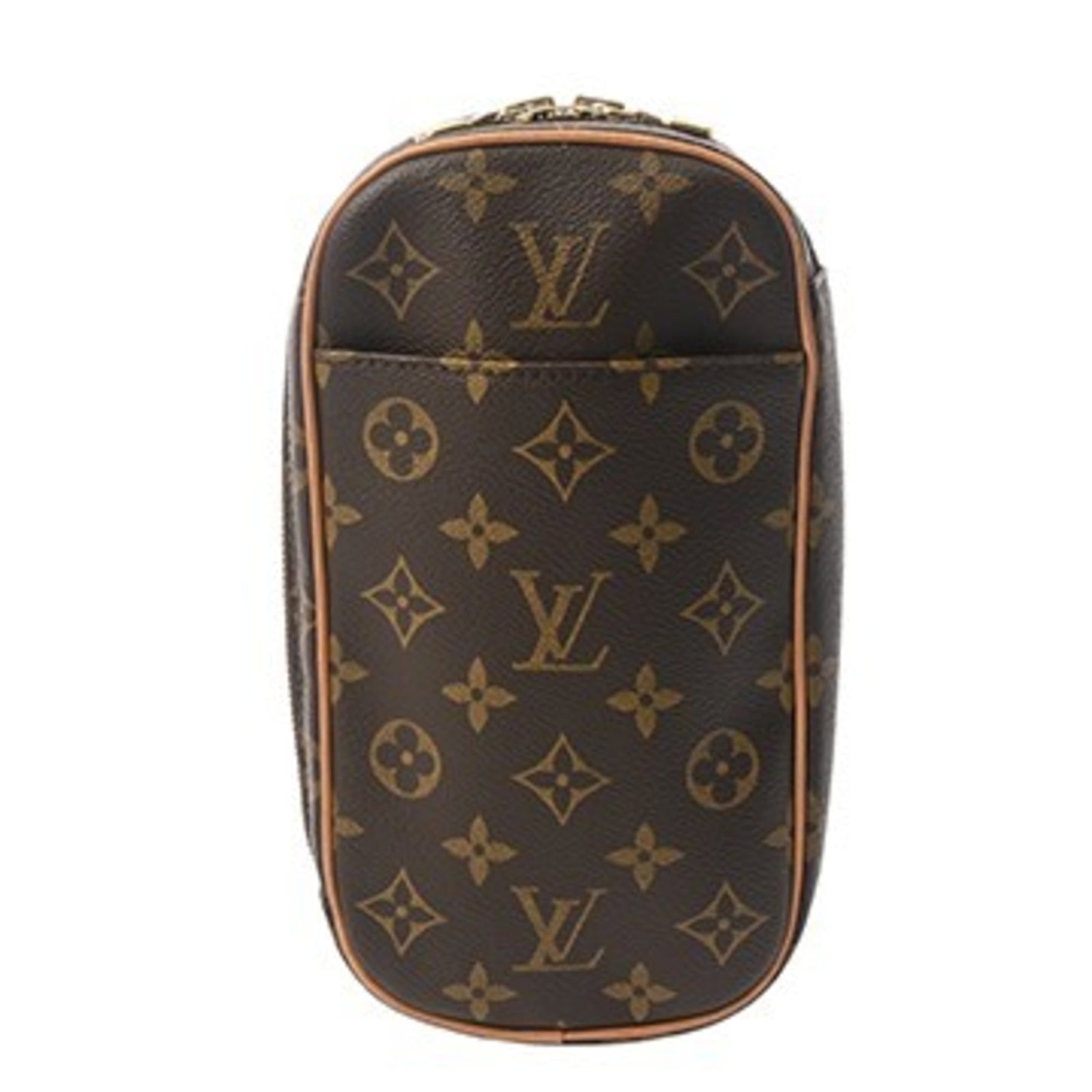Louis Vuitton Monogram Sling Bag: Louis Vuitton Monogram Sling Bag A pre-owned Louis Vuitton Monogram Sling Bag in rich brown, boasting the iconic LV monogram pattern, this stylish accessory is perfect for adding a touch of luxury to