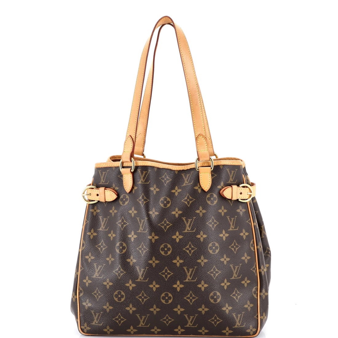 Louis Vuitton Batignolles Vertical Monogram Canvas Handbag: Louis Vuitton Batignolles Vertical Monogram Canvas Handbag Experience the timeless elegance of Louis Vuitton's iconic Batignolles vertical monogram canvas handbag, boasting a classic brown exterior wi