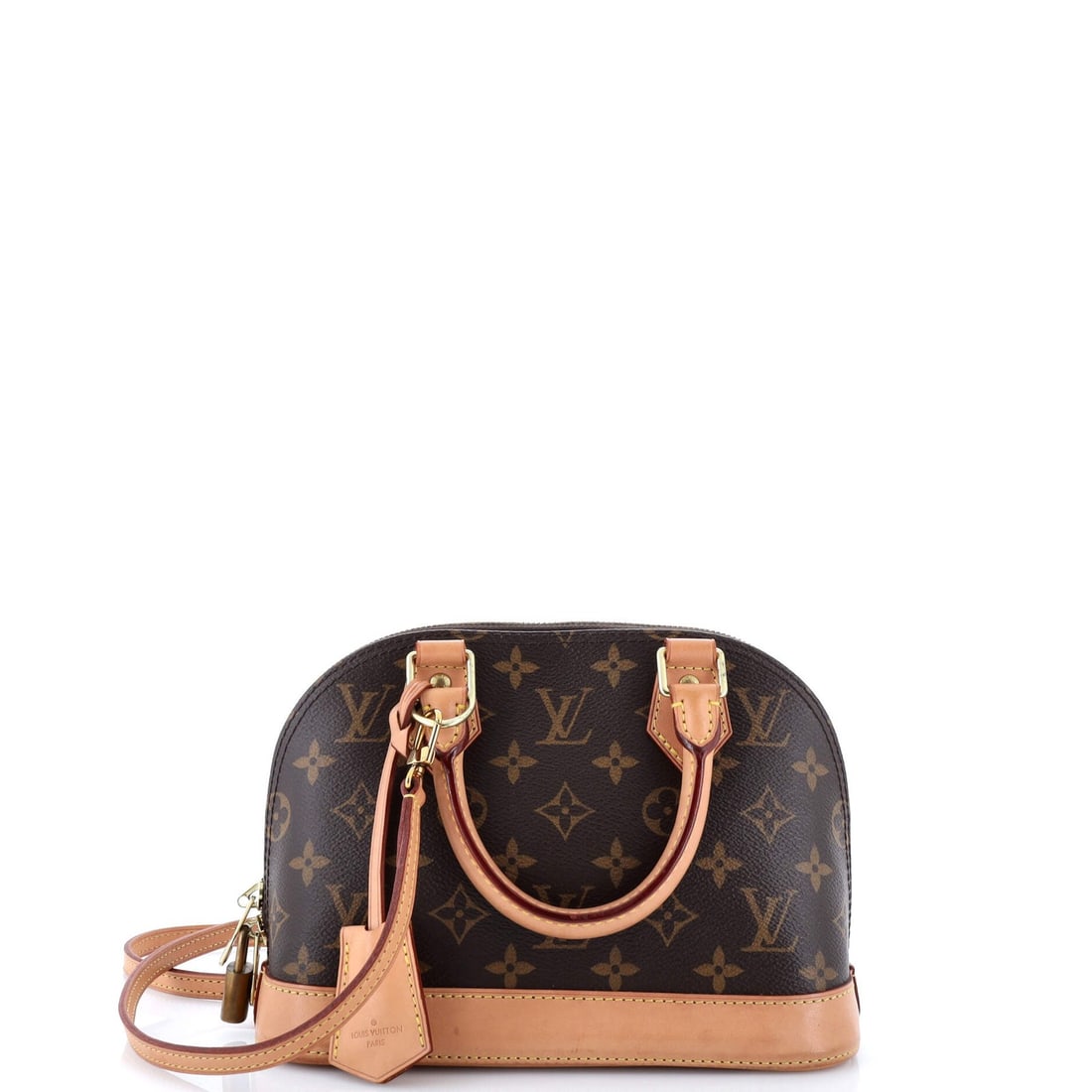 Louis Vuitton Alma Monogram Canvas BB Handbag: Louis Vuitton Alma Monogram Canvas BB Handbag Experience the timeless elegance of Louis Vuitton's Alma Monogram Canvas BB Handbag, boasting a classic cross-body design with a spacious interior and gol