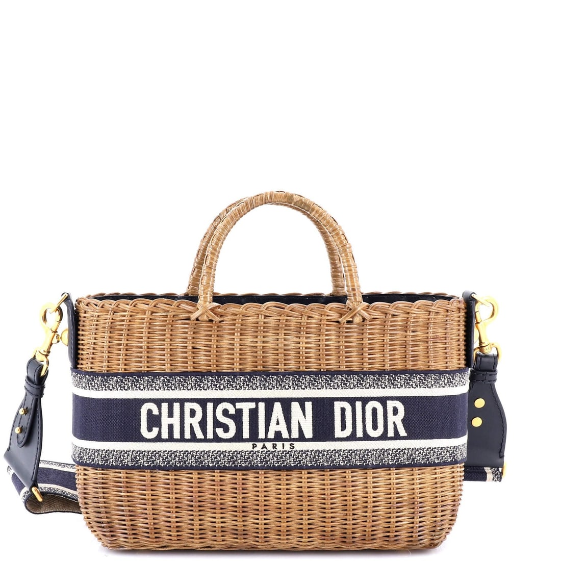 Christian Dior Large Oblique Canvas Wicker Basket Bag: Christian Dior Large Oblique Canvas Wicker Basket Bag Elevate your everyday with the iconic Christian Dior Large Oblique Canvas Wicker Basket Bag, boasting a striking blue hue and timeless oblique can