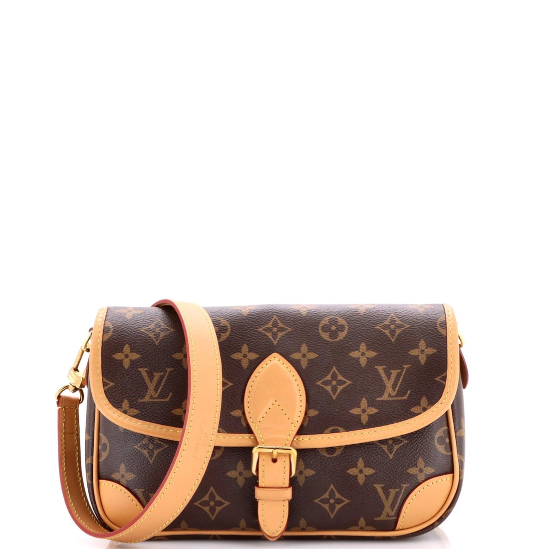 Louis Vuitton Diane NM Monogram Canvas Handbag: Louis Vuitton Diane NM Monogram Canvas Handbag A timeless classic, the Louis Vuitton Diane NM Monogram Canvas Handbag is a stylish and versatile cross-body bag with a rich brown monogram canvas exteri