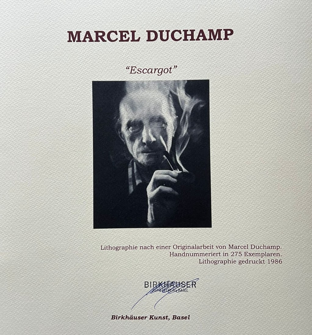 Es Marcel Duchamp Lithograph Numbered 275 - 8
