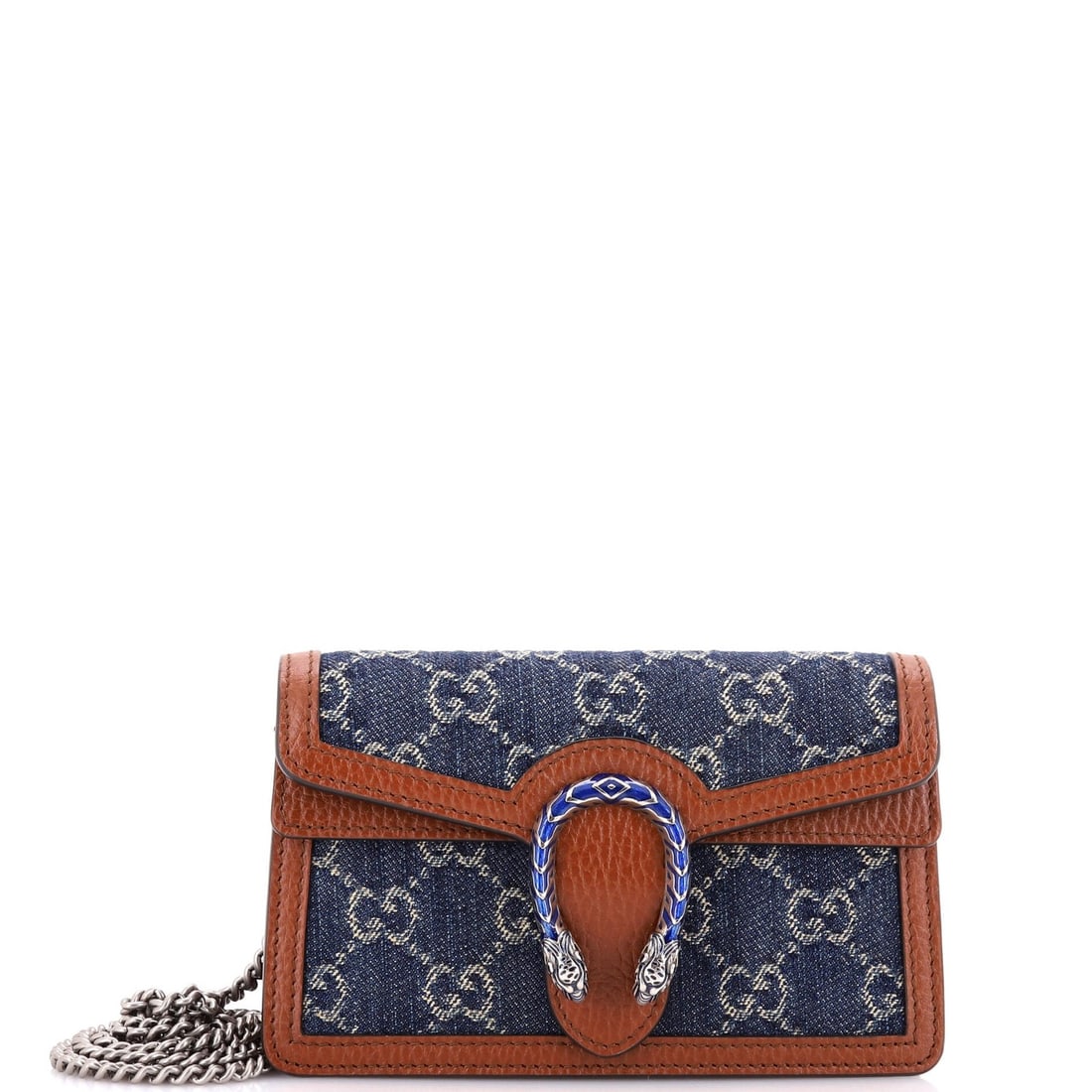 Gucci Dionysus Super Mini GG Denim Bag: Gucci Dionysus Super Mini GG Denim Bag The Gucci Dionysus Super Mini GG Denim Bag is a chic and compact cross-body bag that exudes effortless style. With its iconic GG logo, denim leather exterior in