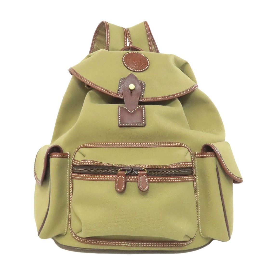 Canvas HUNTING WORLD logo Backpack Daypack: Canvas HUNTING WORLD logo Backpack Daypack Elevate your outdoor adventures with the HUNTING WORLD Canvas Backpack, crafted from durable khaki canvas that can withstand the rigors of exploration. This