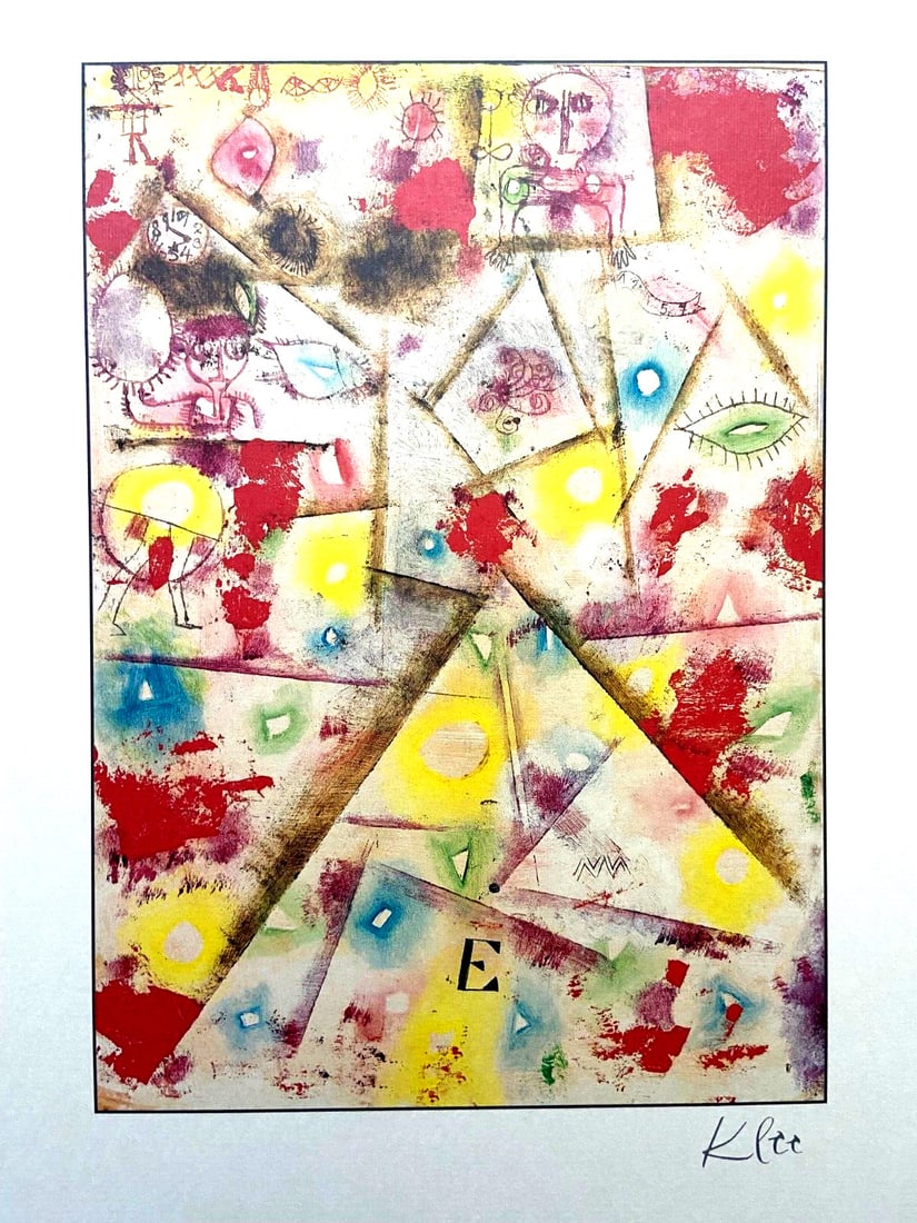 Mondrian Paul Klee Lithograph Mourlot 1942 Published. Piet: Mondrian Paul Klee Lithograph Mourlot 1942 Published. Piet A rare and iconic piece of modern art, this 1942 lithograph by Paul Klee is a commemorative sheet from an original design created in 1924. Pr