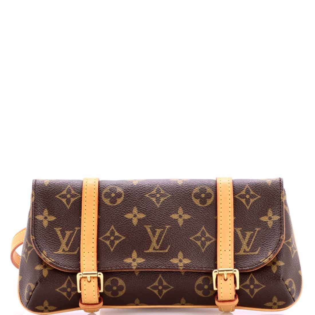 Louis Vuitton Marelle Waist Bag in Monogram Canvas: Louis Vuitton Marelle Waist Bag in Monogram Canvas A classic Louis Vuitton Marelle Waist Bag in rich brown Monogram Canvas, boasting the iconic brand's signature style and timeless elegance. With its