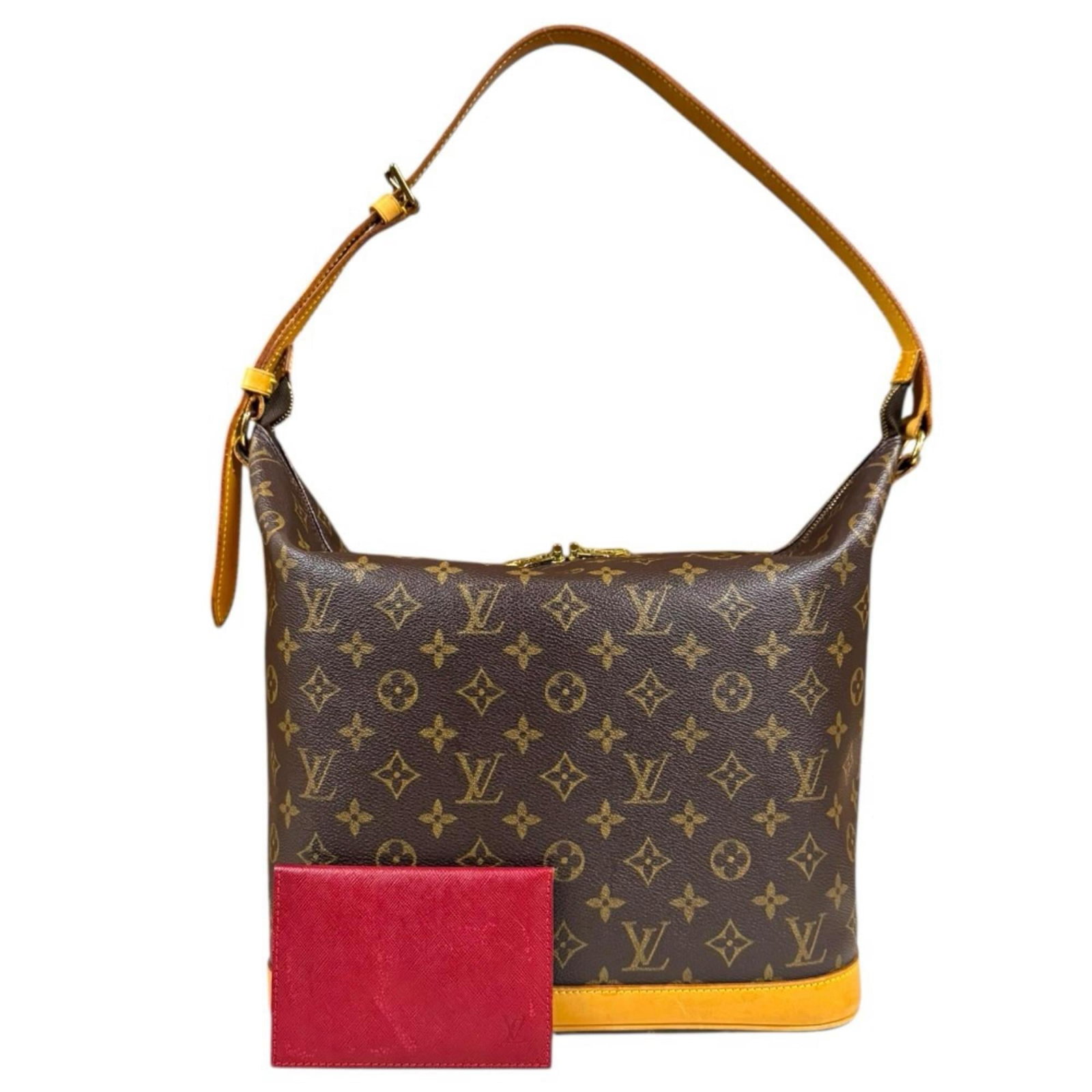 Louis Vuitton Monogram Shoulder Bag: Louis Vuitton Monogram Shoulder Bag A timeless piece of luxury, the Louis Vuitton Monogram Shoulder Bag boasts the iconic signature pattern and rich brown color that exudes sophistication and elegance
