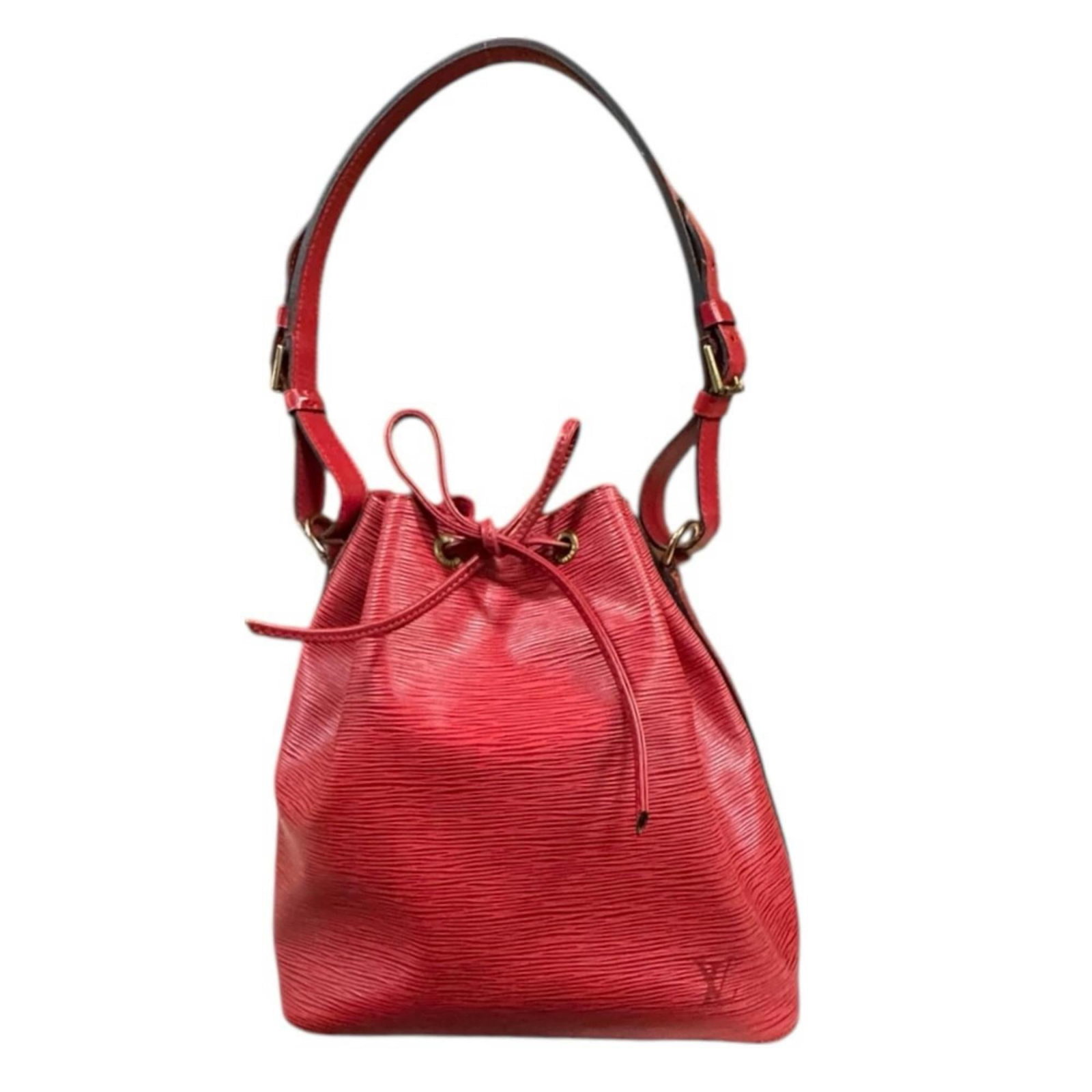 Louis Vuitton Epi Leather Shoulder Bag: Louis Vuitton Epi Leather Shoulder Bag Experience the timeless elegance of Louis Vuitton's iconic Epi Leather Shoulder Bag, crafted from premium Castilian Red leather that exudes sophistication and