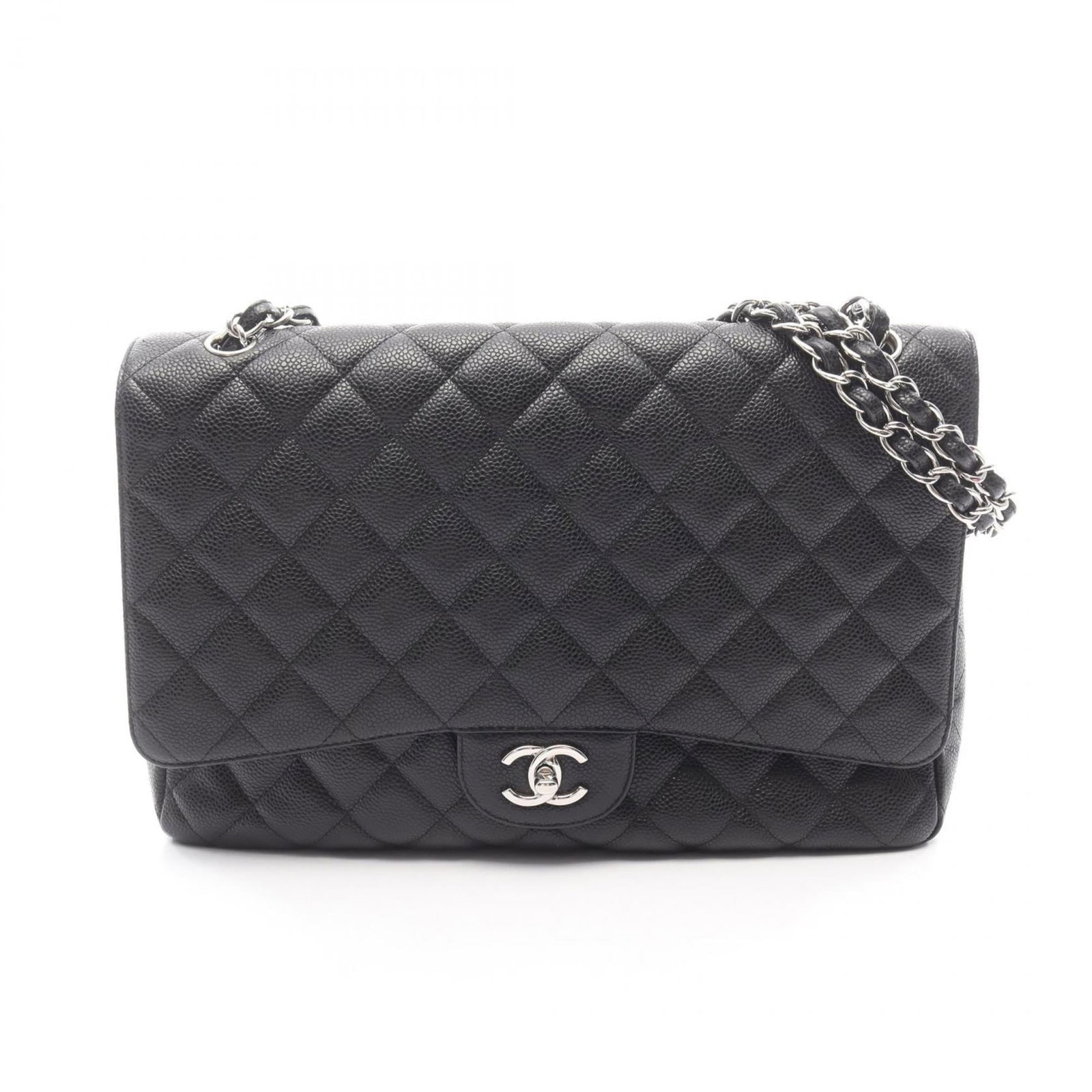Chanel Shoulder Bag in Leather: Chanel Shoulder Bag in Leather A timeless Chanel shoulder bag in classic black calfskin leather, perfect for adding sophistication to any outfit. With its clean lines and understated elegance, this pr