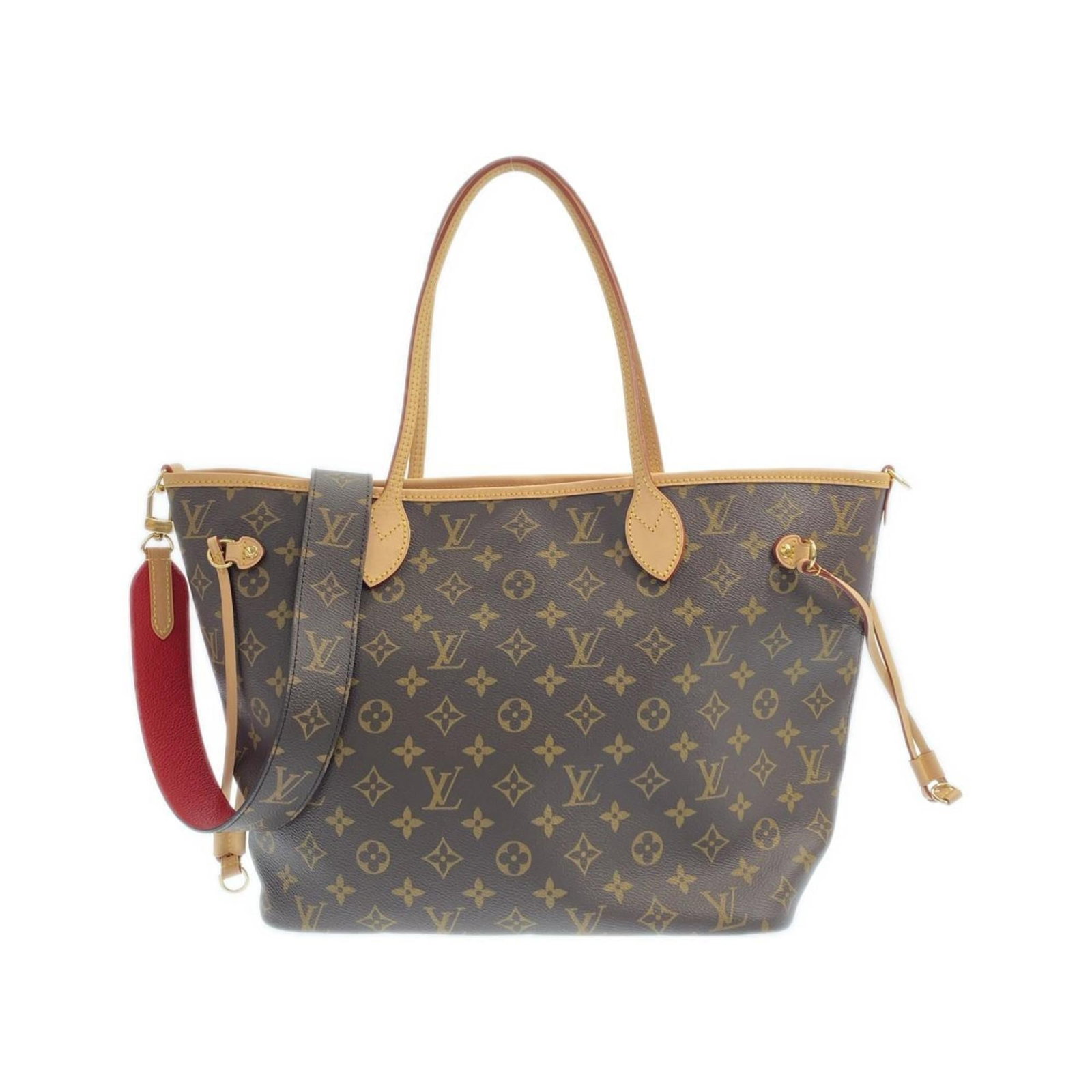 Louis Vuitton Coated Canvas Handbag: Louis Vuitton Coated Canvas Handbag Experience the timeless elegance of Louis Vuitton with this stunning coated canvas handbag, boasting iconic monogram pattern and sleek gold hardware. With its