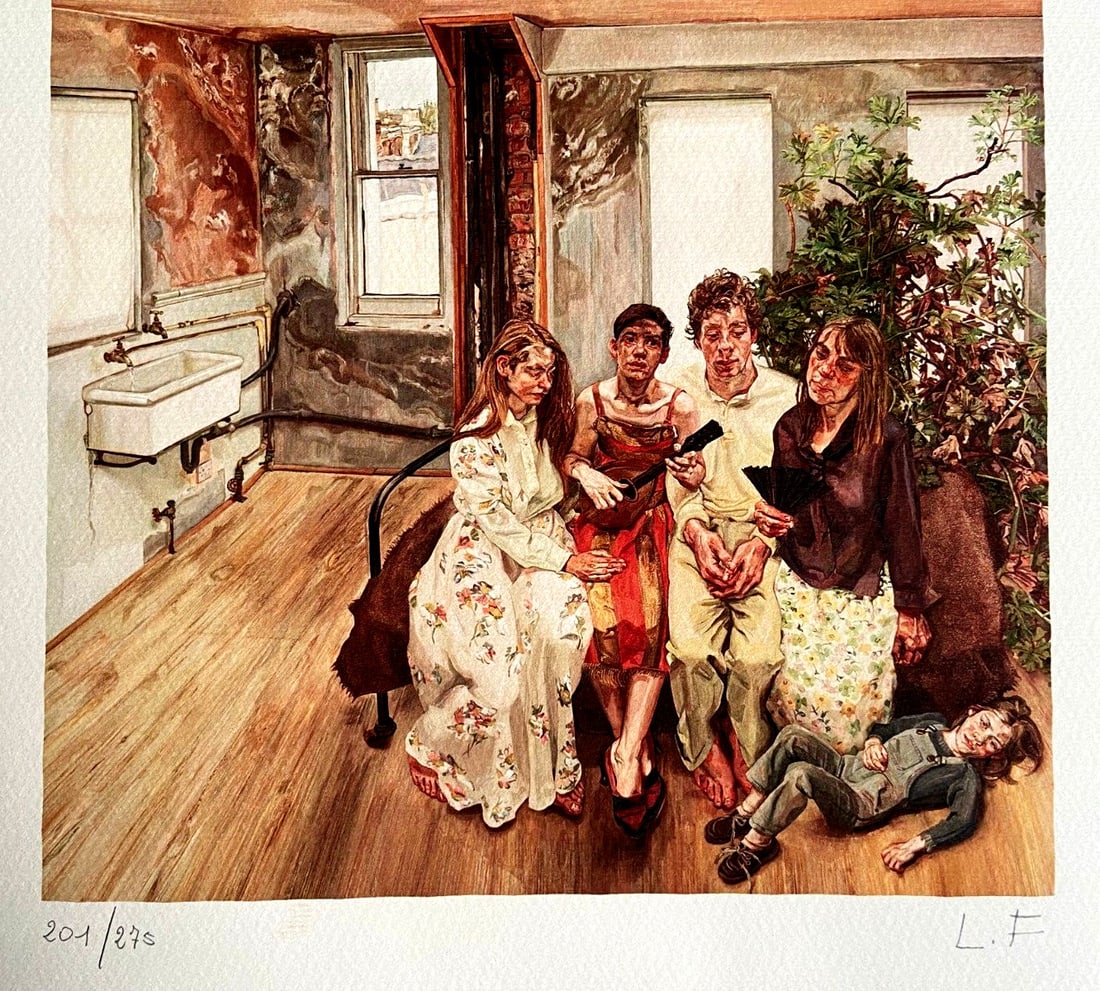 Numbered Lucian Freud Lithograph: Numbered Lucian Freud Lithograph A rare opportunity to own a numbered lithograph by the renowned British artist Lucian Freud, created in 1986 and printed by Birkh?user Kunstverlag, Basel. This