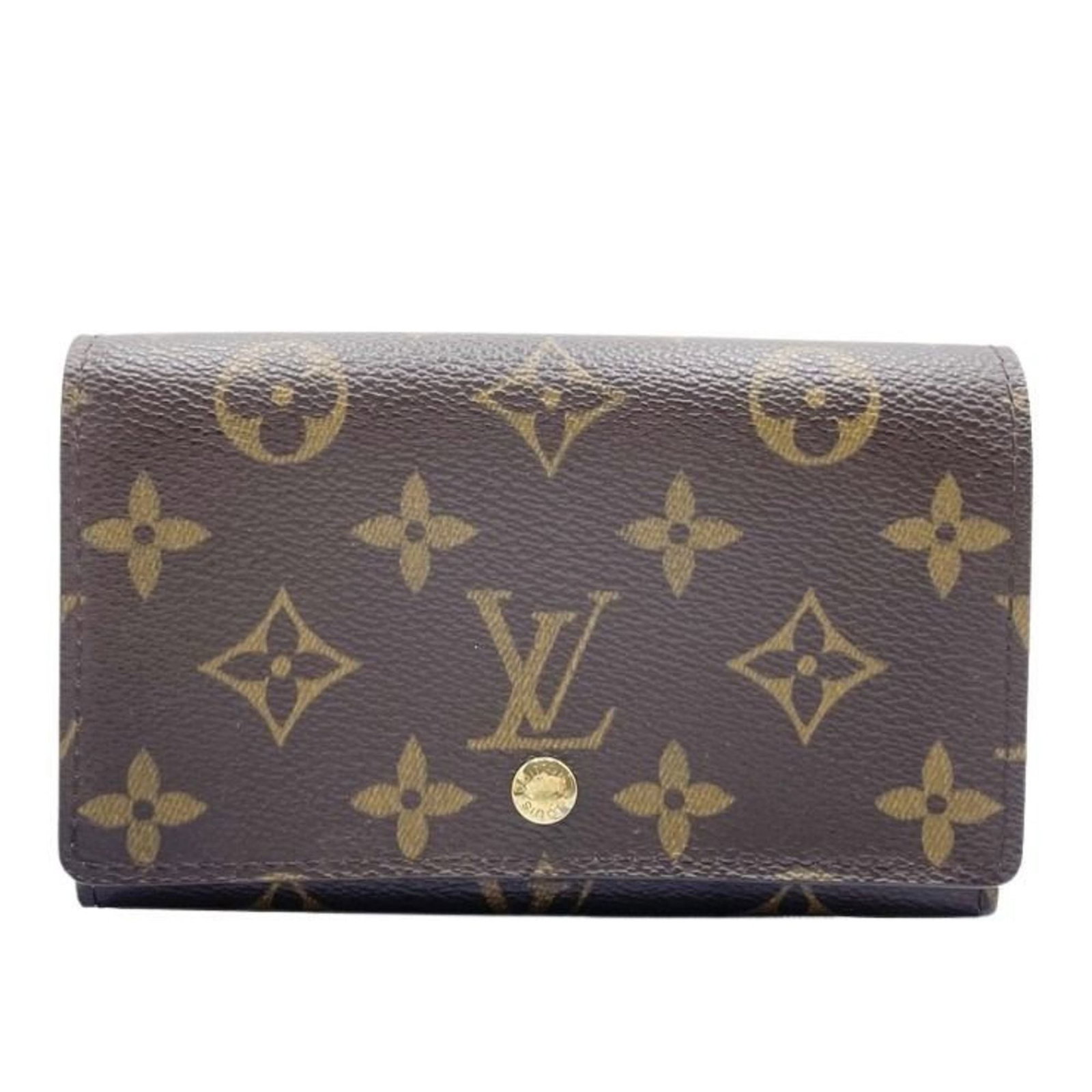Louis Vuitton Bi-Fold Monogram Wallet: Louis Vuitton Bi-Fold Monogram Wallet A timeless piece from the iconic Louis Vuitton brand, this bi-fold wallet boasts the signature monogram pattern in rich brown leather. With its classic design and