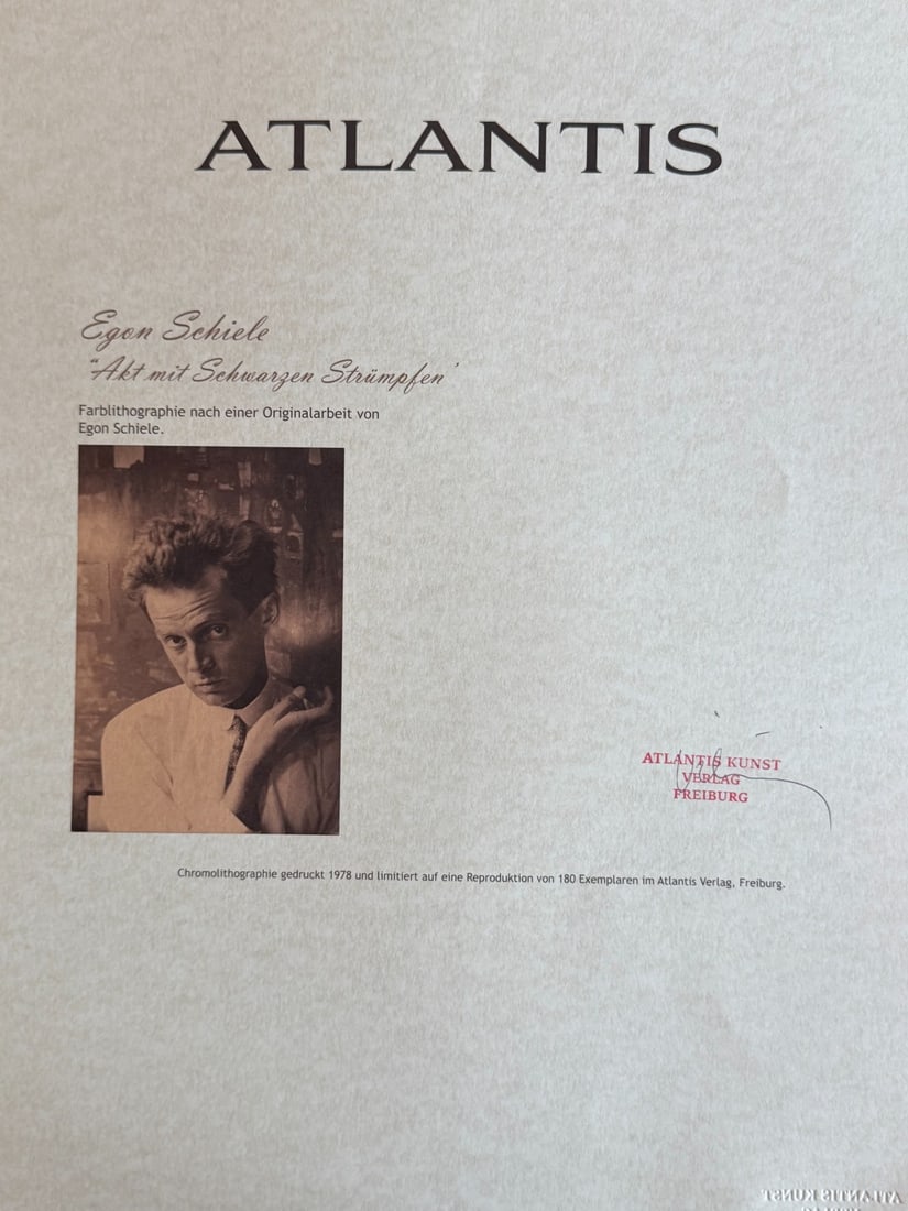 Numbered Egon Schiele Lithograph - 7