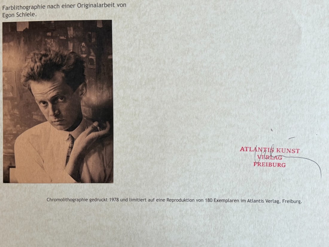 Numbered Egon Schiele Lithograph - 9