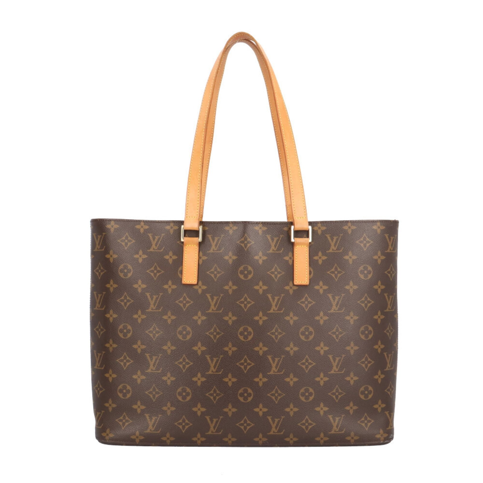 Louis Vuitton Monogram Tote Bag: Louis Vuitton Monogram Tote Bag A timeless and iconic Louis Vuitton tote bag, this brown monogram masterpiece boasts the brand's signature pattern and sleek design. With its classic 30cm x 40cm size