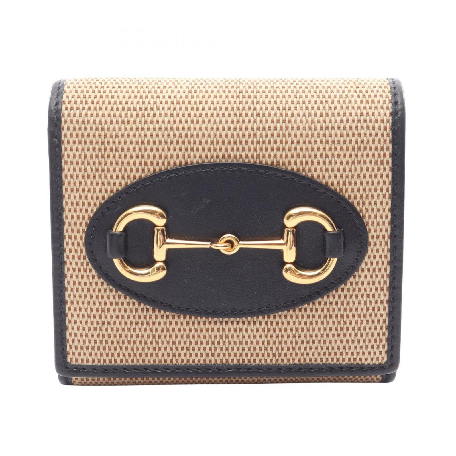 Gucci Bi-Fold Canvas and Leather Wallet: Gucci Bi-Fold Canvas and Leather Wallet A stylish and timeless Gucci bi-fold wallet, crafted from high-quality canvas and leather, boasts a classic design that exudes sophistication. With its clean li