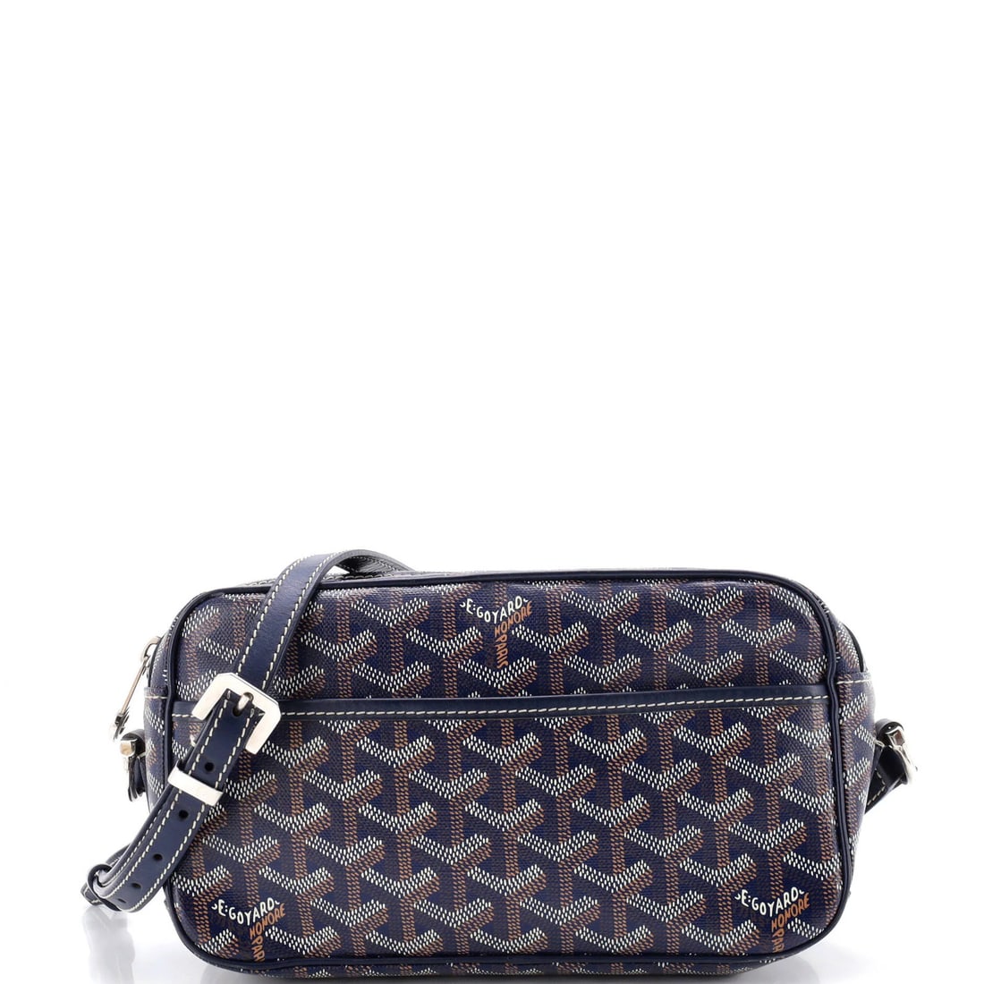 Goyard Cap Vert Coated Canvas Bag: Goyard Cap Vert Coated Canvas Bag The iconic Goyard Cap Vert Coated Canvas Bag is a timeless classic that exudes effortless chic. Its vibrant blue exterior and orange interior make for a striking comb