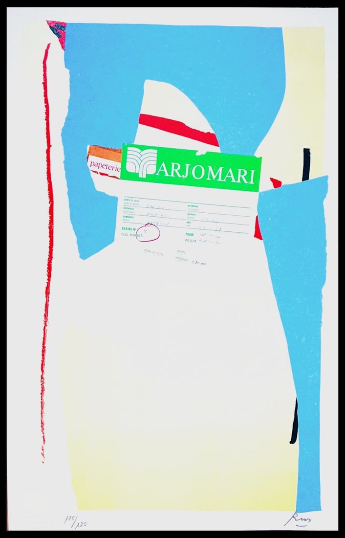 Limited Robert Motherwell Lithograph Numbered: Limited Robert Motherwell Lithograph Numbered A rare opportunity to own a piece of art history, this limited edition lithograph by Robert Motherwell is a stunning representation of his iconic work "Am