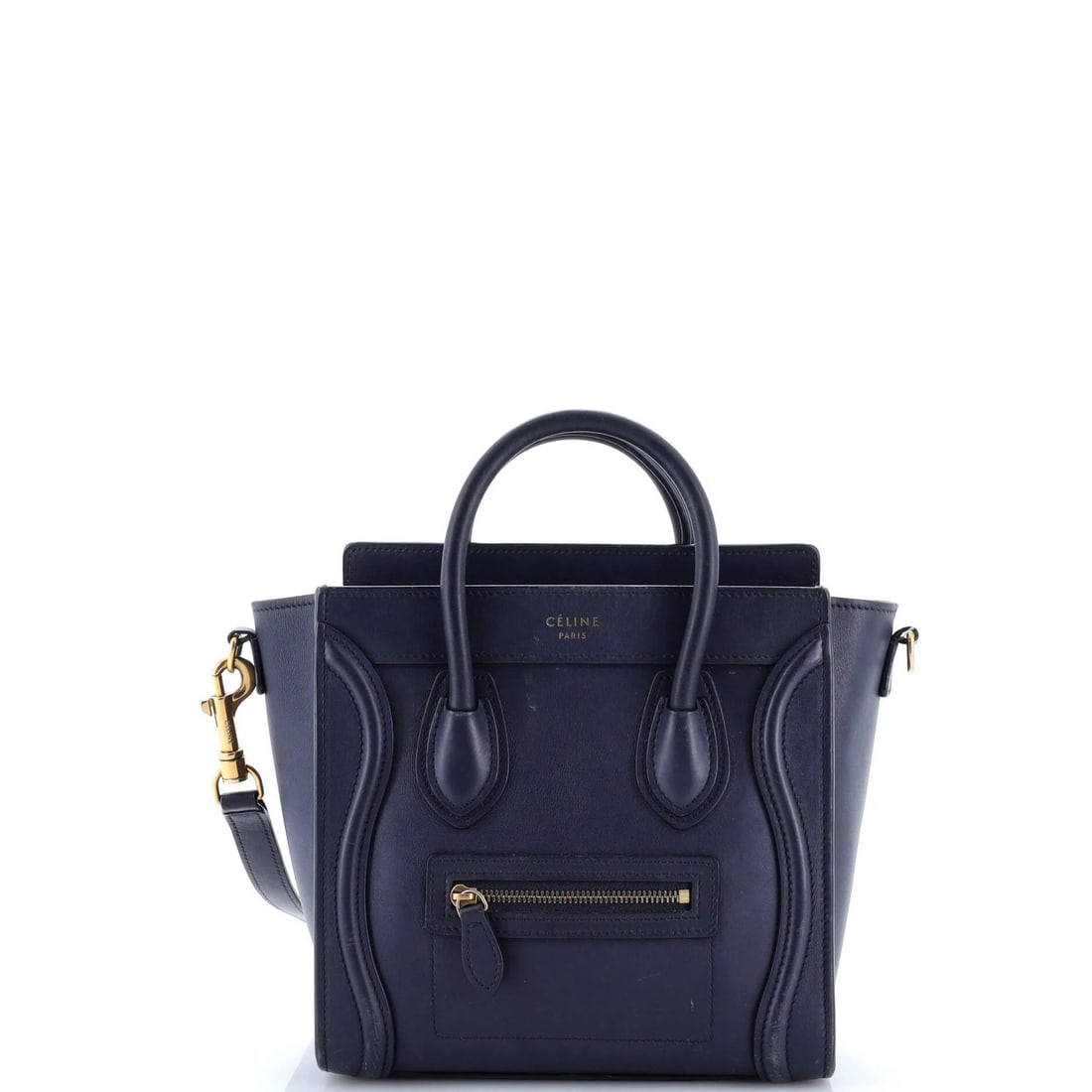 Celine Nano Smooth Leather Luggage Bag: Celine Nano Smooth Leather Luggage Bag Experience the epitome of understated elegance with this Celine Nano Smooth Leather Luggage Bag, boasting sleek lines and premium smooth leather exterior in a st