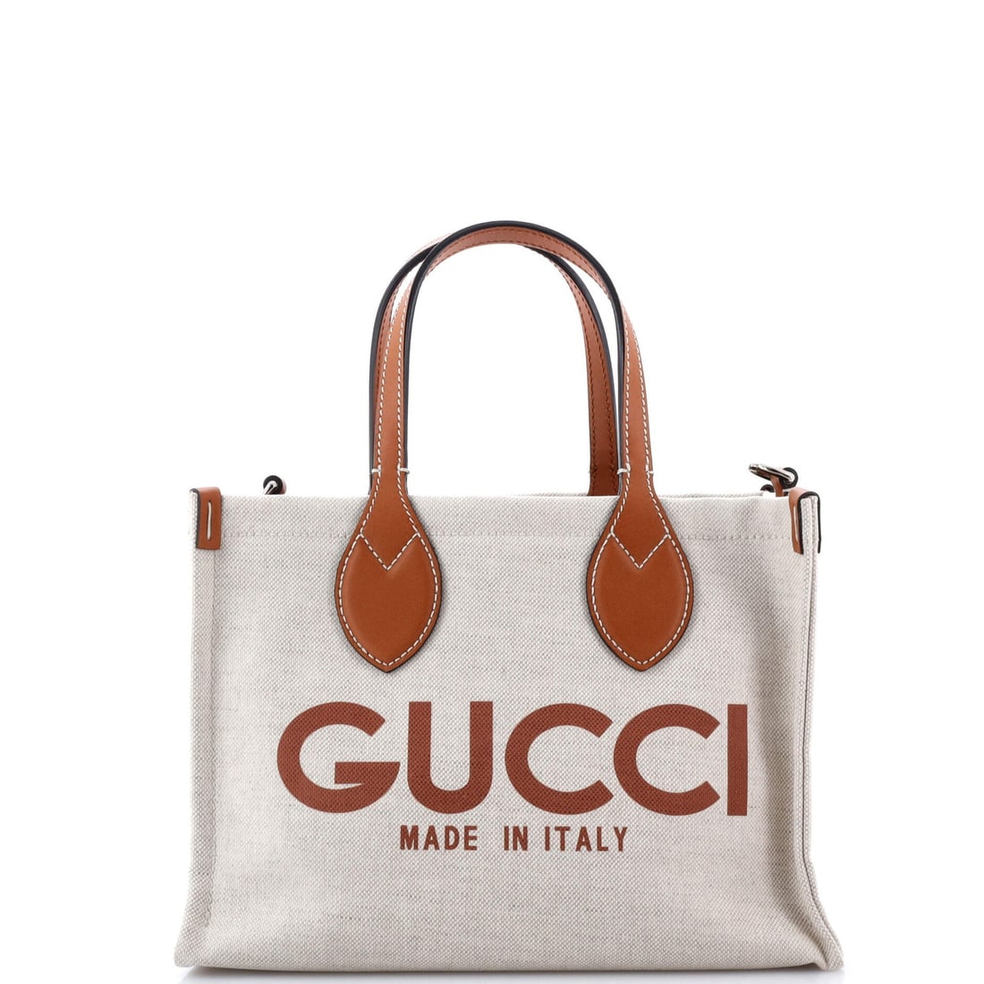 Small Gucci Logo Shopper Tote Printed Canvas: Small Gucci Logo Shopper Tote Printed Canvas Elevate your everyday style with this authentic Gucci Logo Shopper Tote, boasting a timeless design and neutral brown color that pairs effortlessly with an