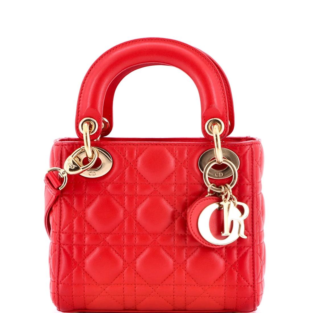 Christian Dior Lady Dior Bag - Cannage Quilt Lambskin Mini: Christian Dior Lady Dior Bag - Cannage Quilt Lambskin Mini The iconic Christian Dior Lady Dior Bag Cannage Quilt Lambskin Mini is a timeless treasure for the fashion-conscious collector. With its sign