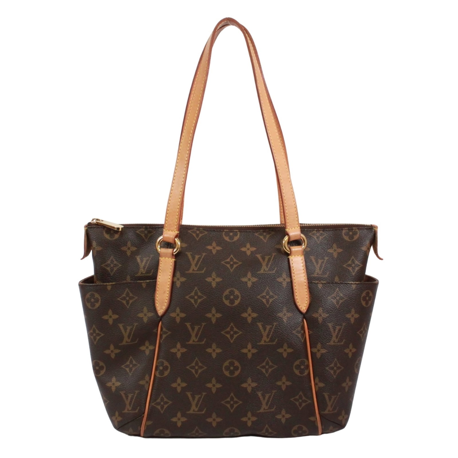 Louis Vuitton Monogram Tote Bag: Louis Vuitton Monogram Tote Bag Experience the timeless elegance of Louis Vuitton's iconic Monogram Tote Bag, crafted from high-quality materials and boasting a classic brown hue that exudes sophistic